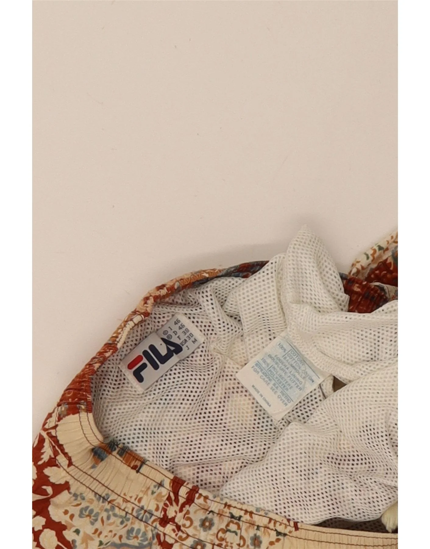 Fila Mens Swimming Shorts IT 46 Small Multicoloured Patchwork Cotton - Image 3