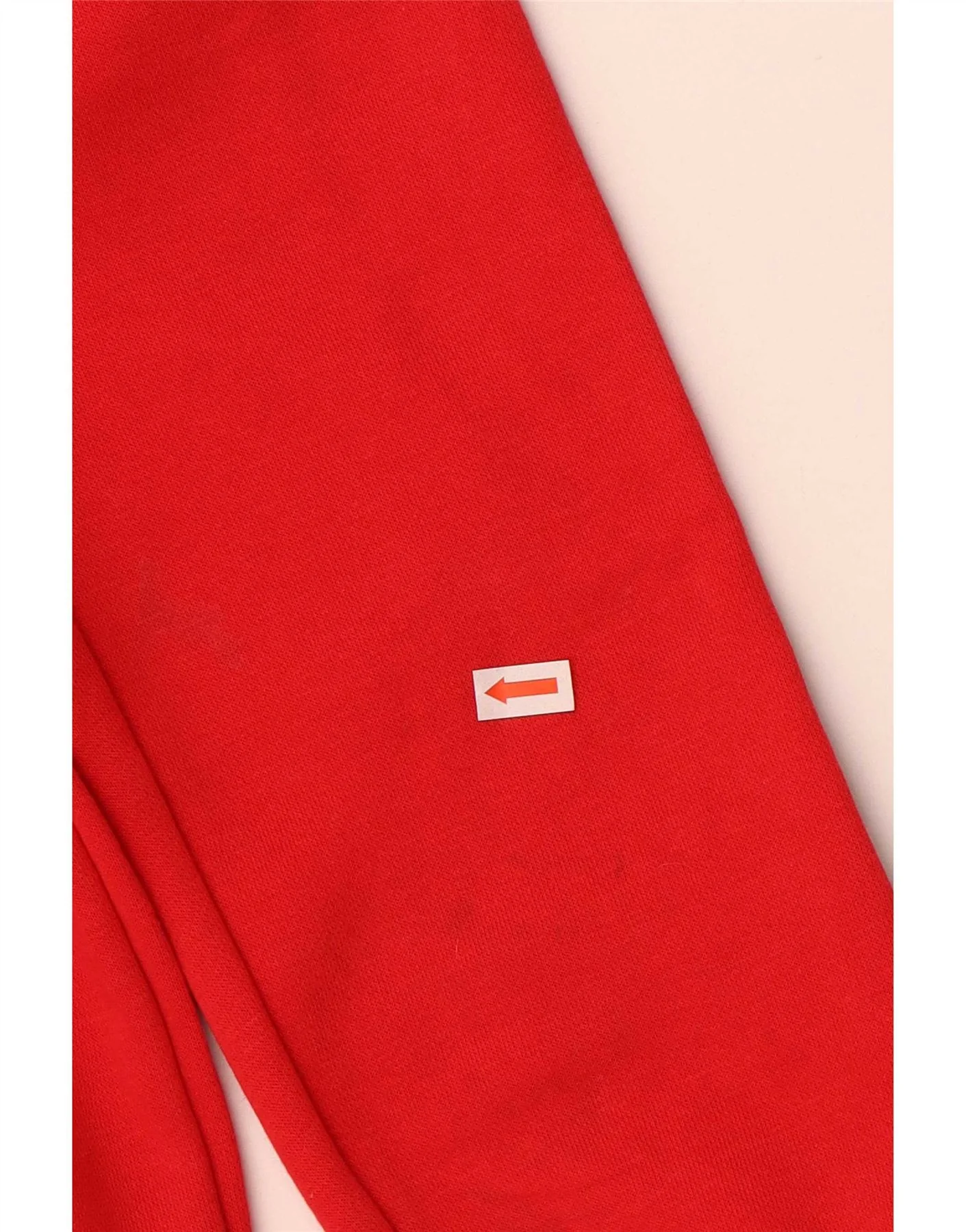 Fila Womens Graphic Oversized Hoodie Jumper UK 2 2XS Red Colourblock Cotton - Image 4