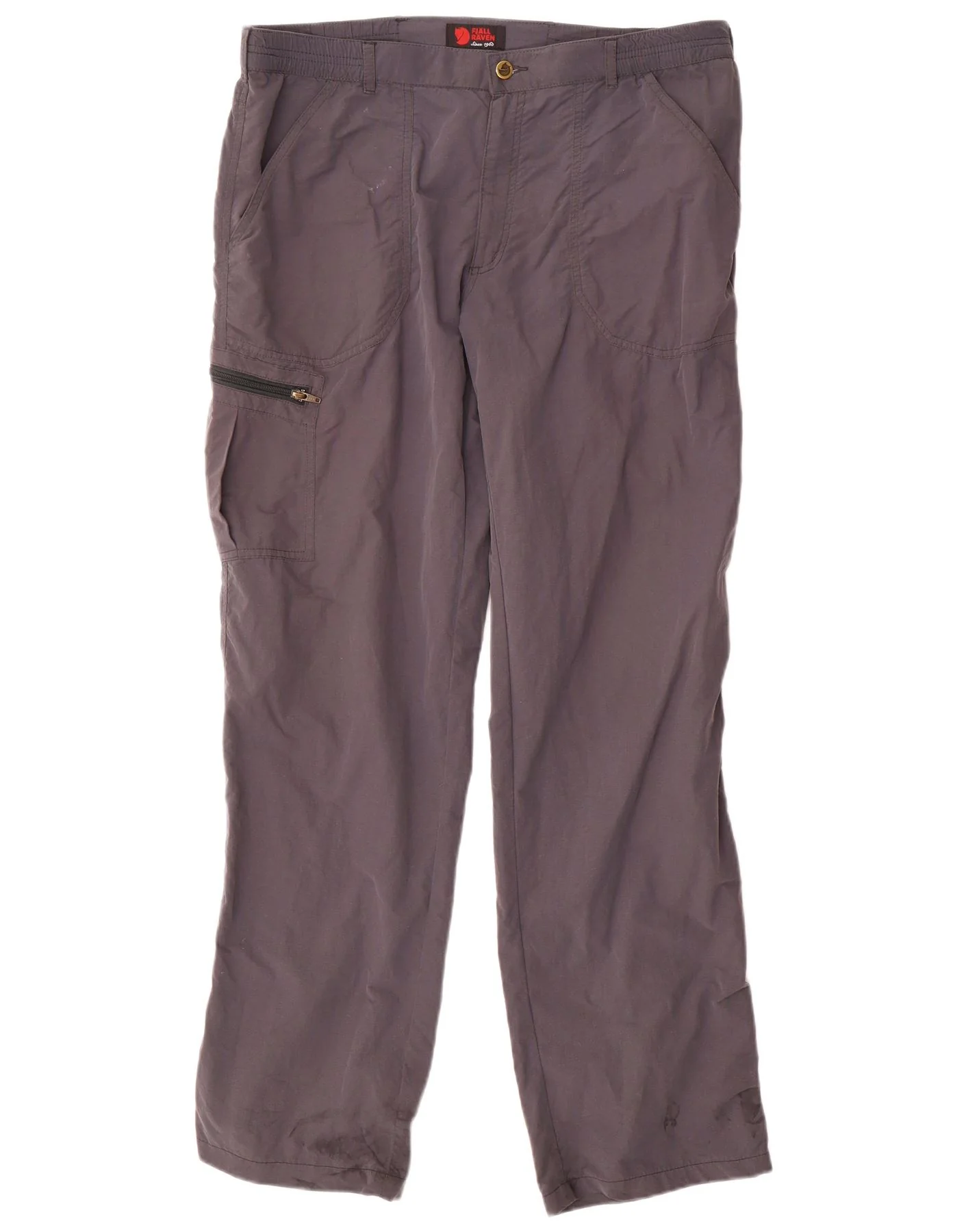 Fjall Raven Mens Straight Cargo Trousers IT 50 Large W34 L33 Grey Nylon