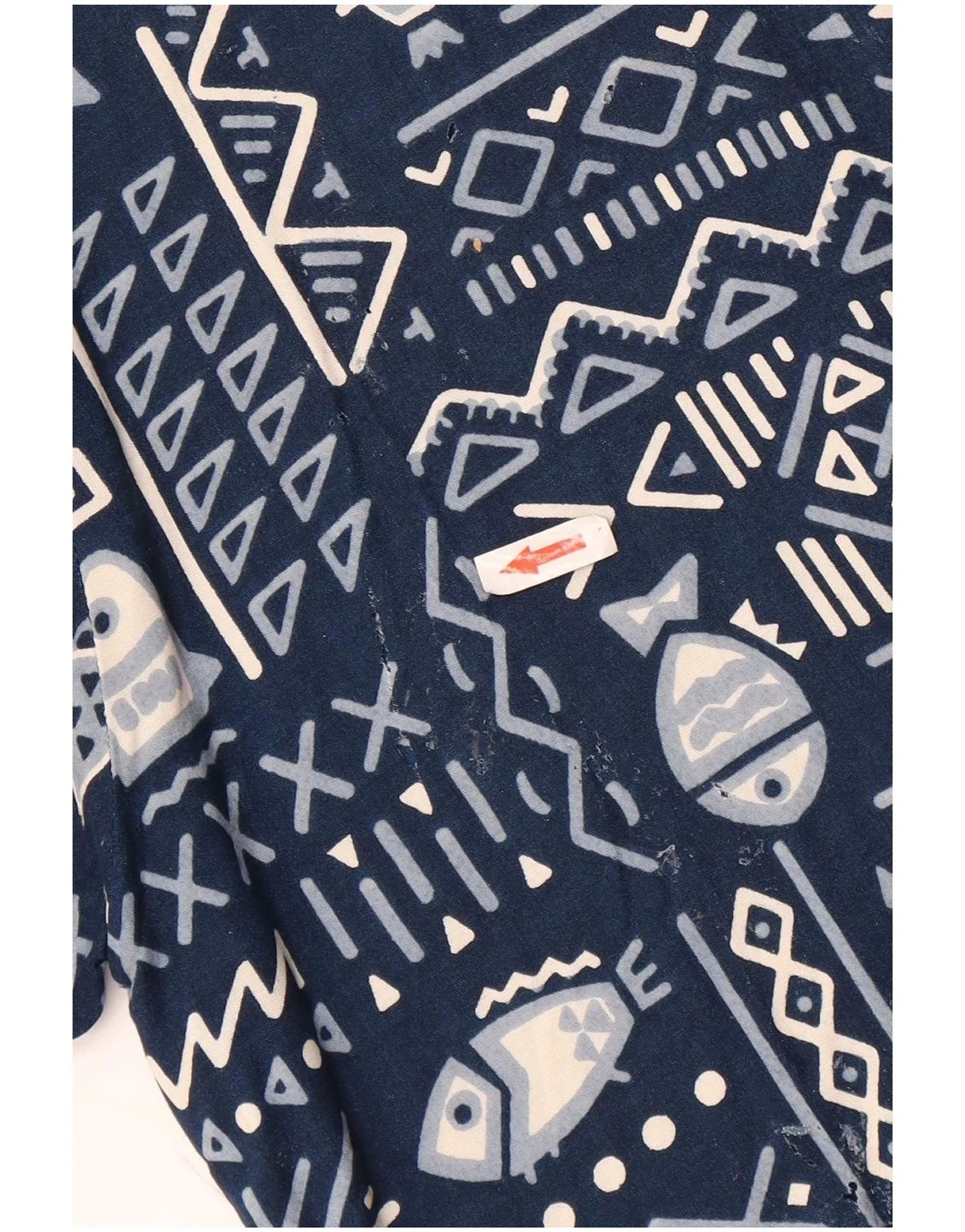 Forester Mens Short Sleeve Shirt Large Navy Blue Rayon - Image 3