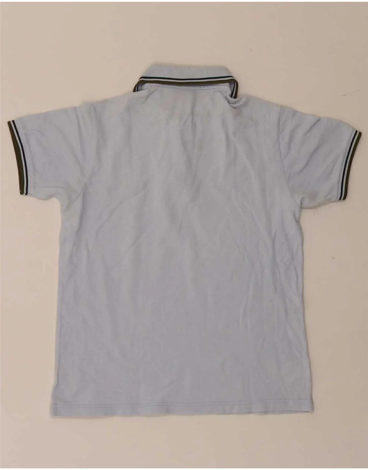 Fred Perry Boys Polo Shirt 13-14 Years Blue Cotton - Image 2