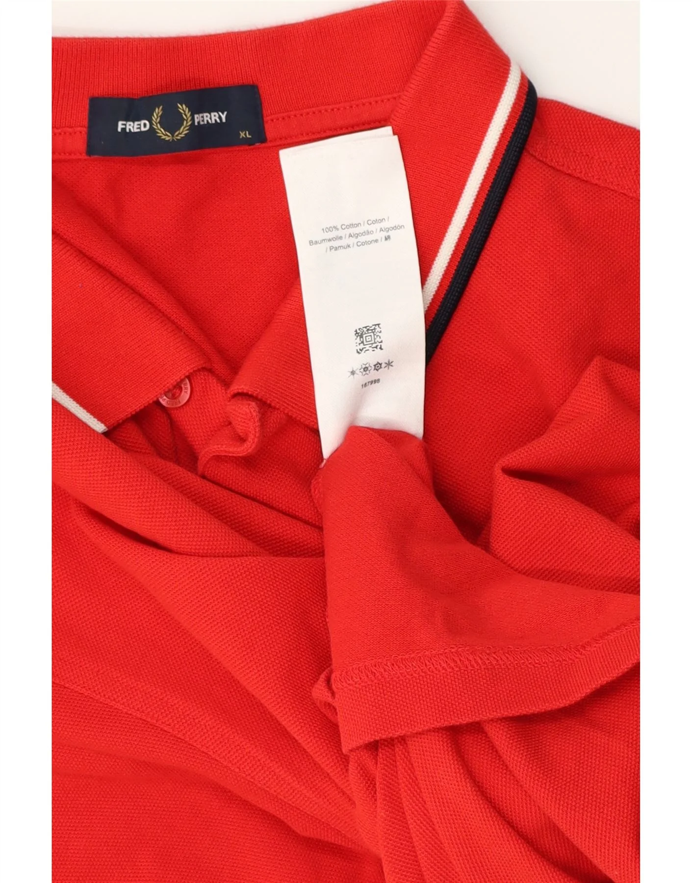 Fred Perry Mens Polo Shirt XL Red Cotton - Image 3
