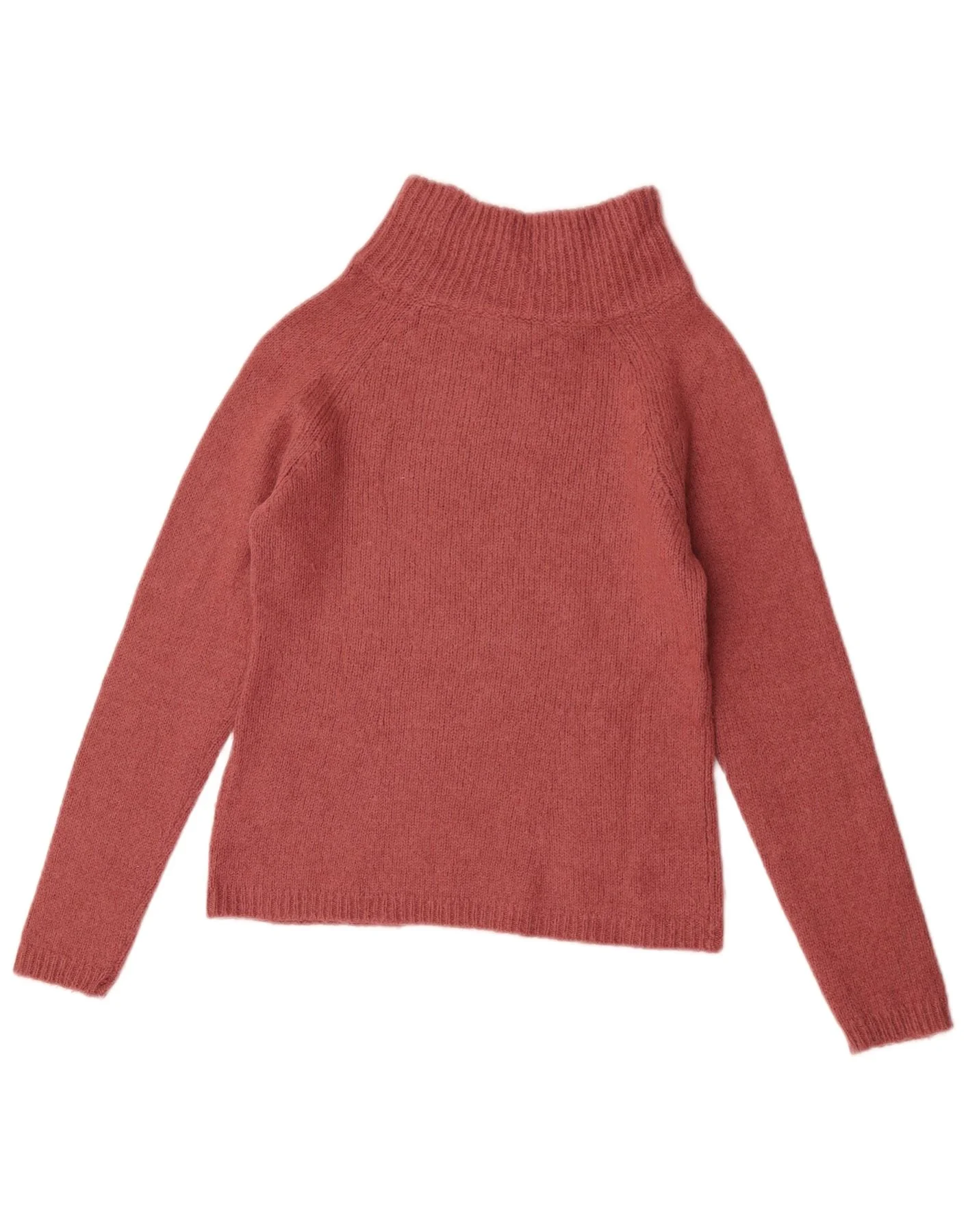 Fred Perry Womens Crop Turtle Neck Jumper Sweater UK 10 Small Pink - Image 2