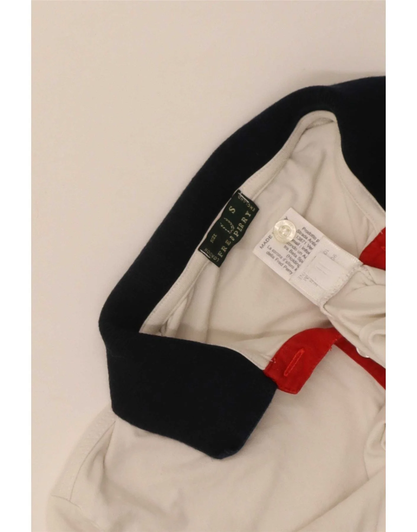 Fred Perry Womens Polo Shirt UK 8 Small White Colourblock Cotton - Image 3