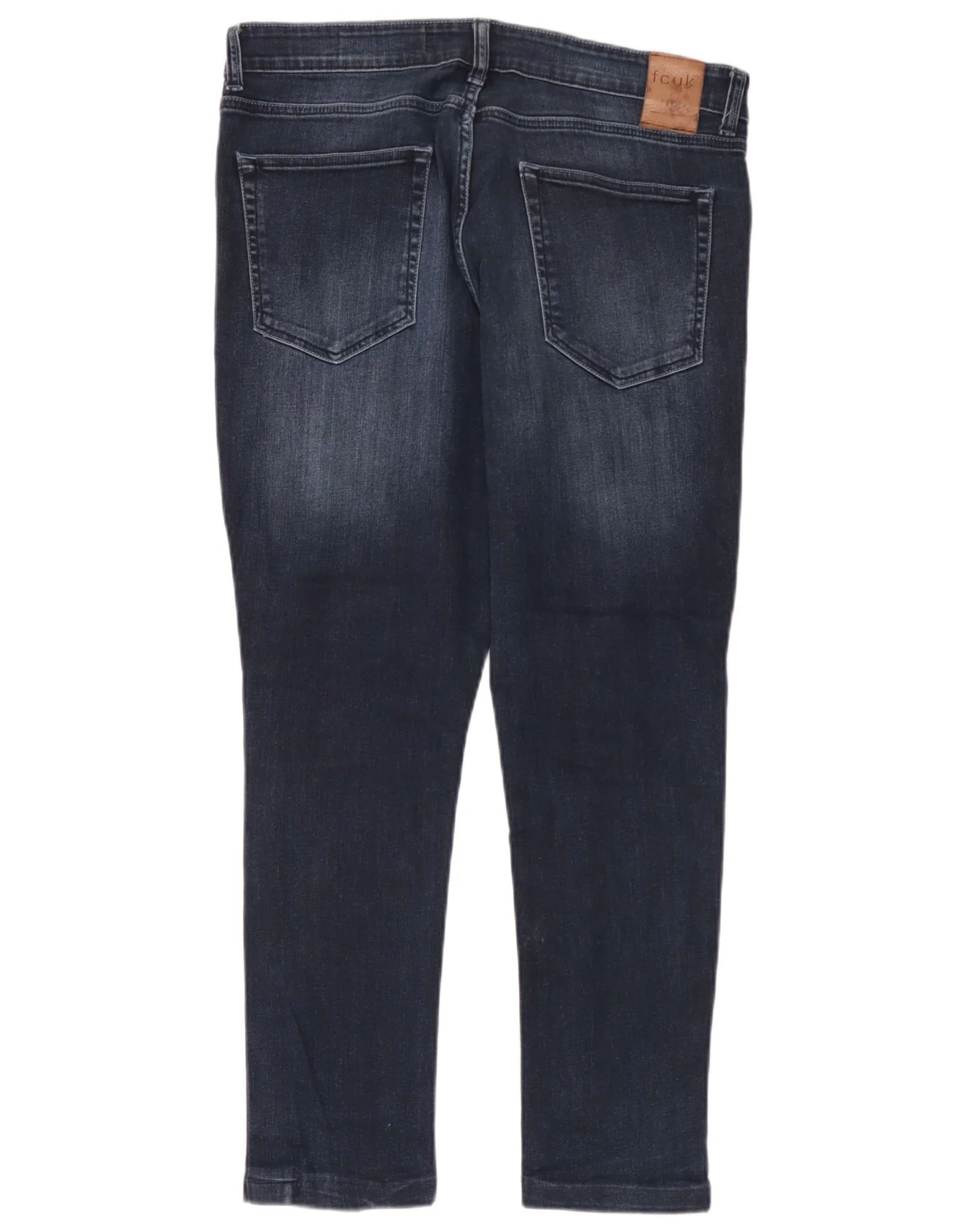 French Connection Mens Distressed Slim Jeans W36 L28 Navy Blue Cotton - Image 2