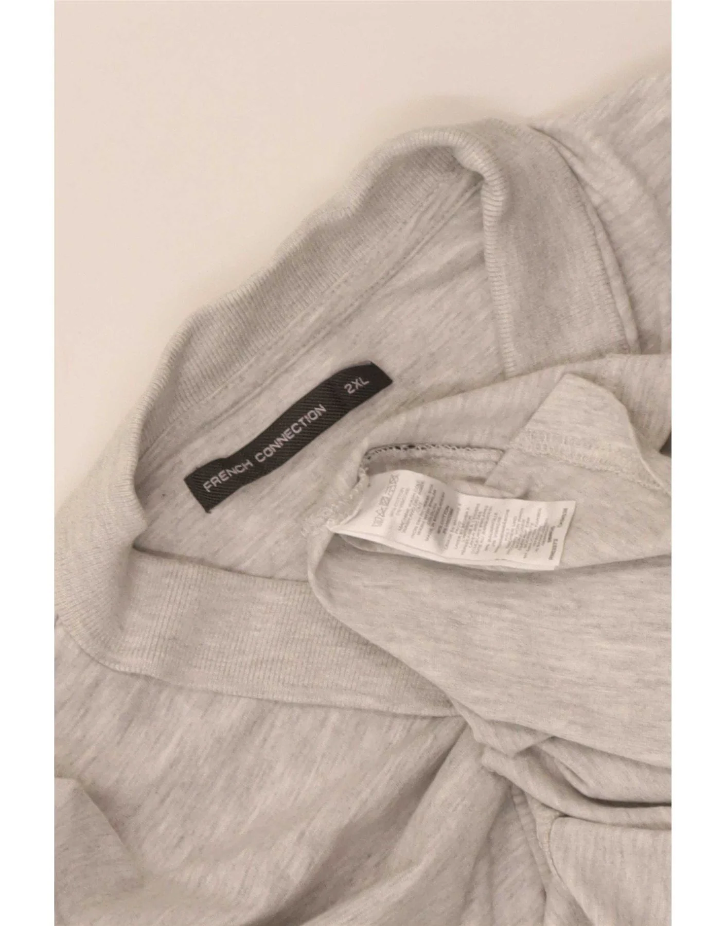 French Connection Mens Polo Shirt 2XL Grey Cotton - Image 3