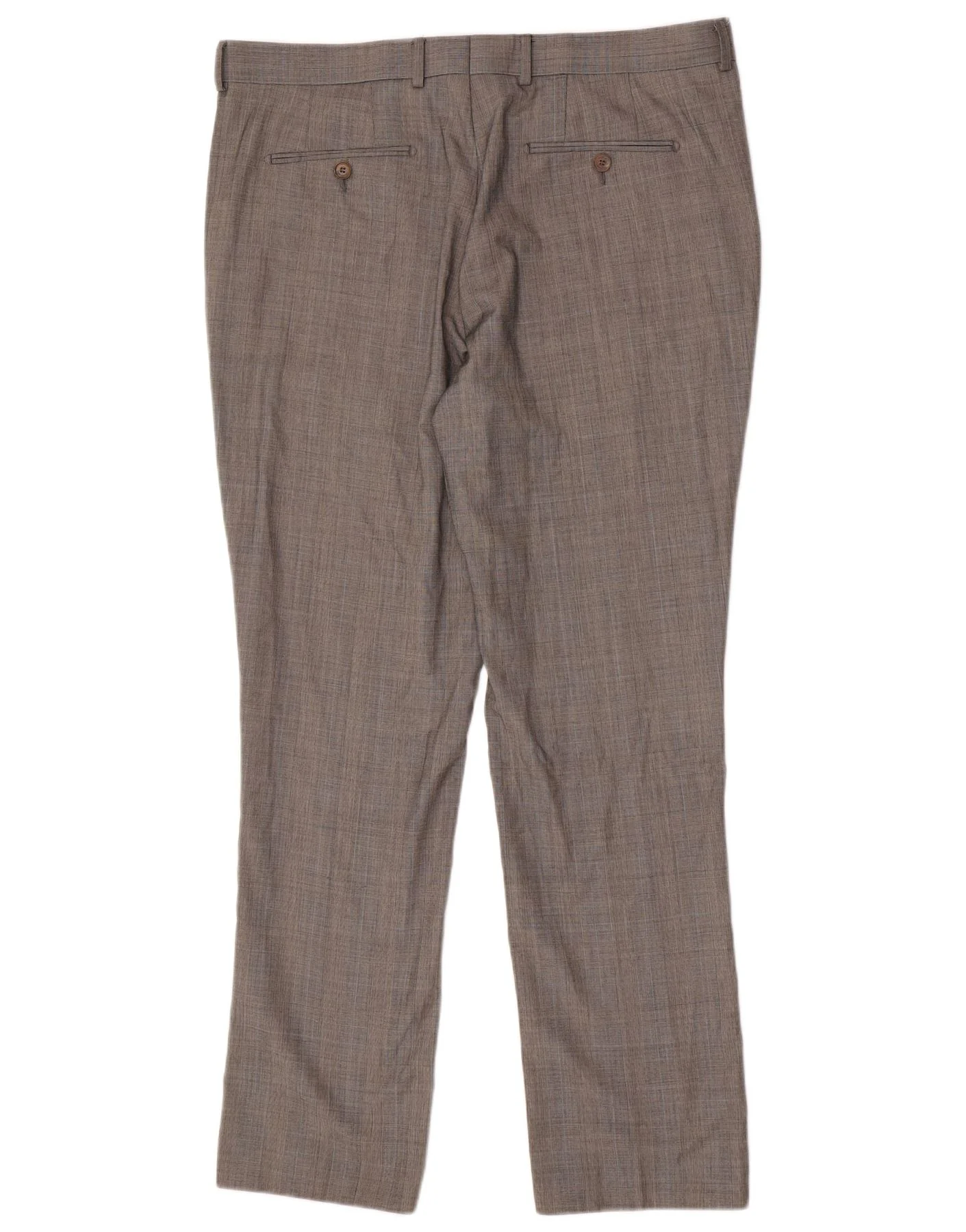 French Connection Mens Regular Casual Trousers W38 L32 Grey Houndstooth - Image 2