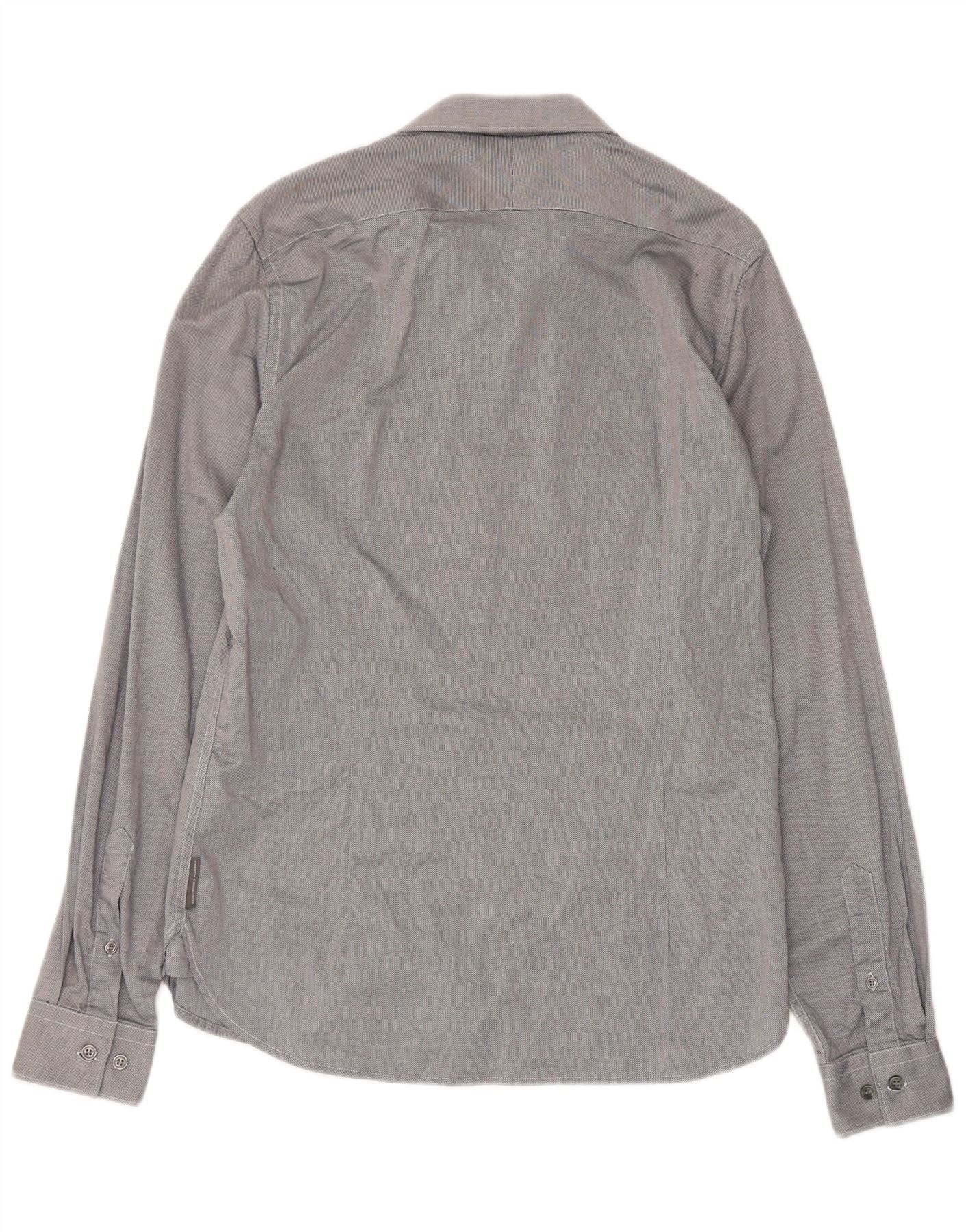 French Connection Mens Shirt Medium Grey Cotton - Image 2