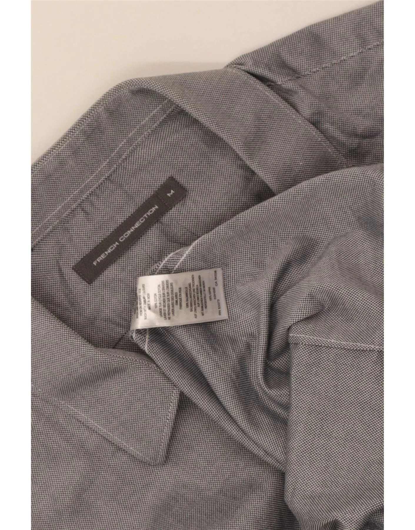 French Connection Mens Shirt Medium Grey Cotton - Image 4