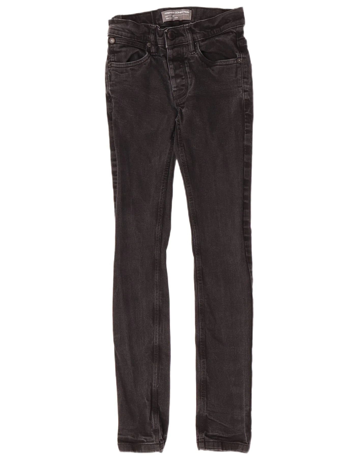 French Connection Mens Slim Jeans W28 L32 Black Cotton