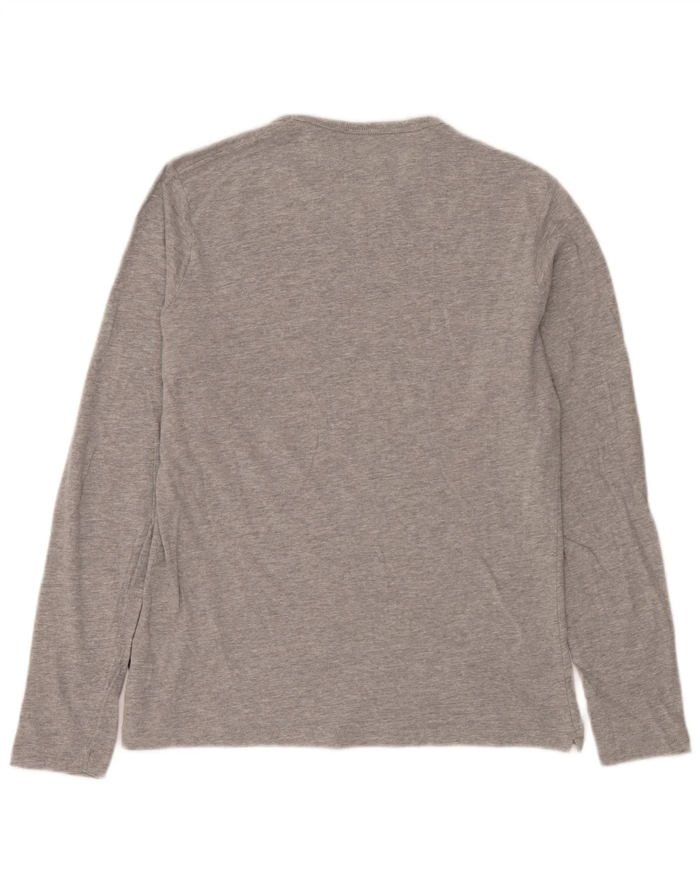 French Connection Mens Top Long Sleeve Medium Grey Cotton - Image 2