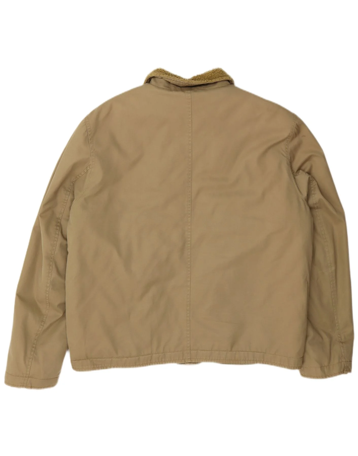 French Connection Mens Windbreaker Jacket UK 42 XL Beige Cotton - Image 2