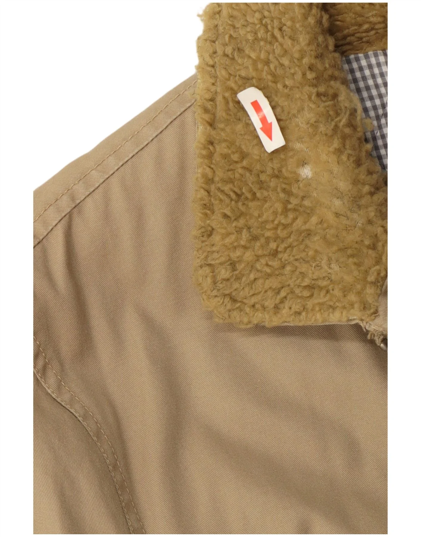 French Connection Mens Windbreaker Jacket UK 42 XL Beige Cotton - Image 4
