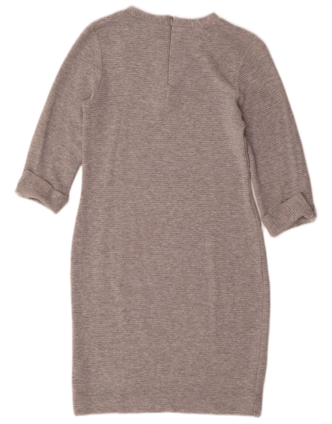 French Connection Womens 3/4 Sleeve Sheath Dress UK 12 Medium Grey Viscose - Image 2