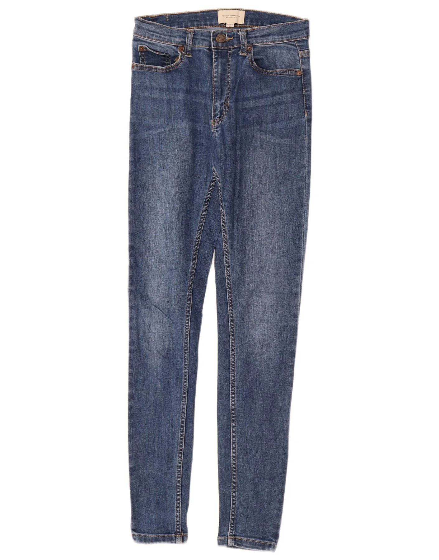 French Connection Womens Skinny Jeans UK 8 Small W27 L30 Blue Cotton