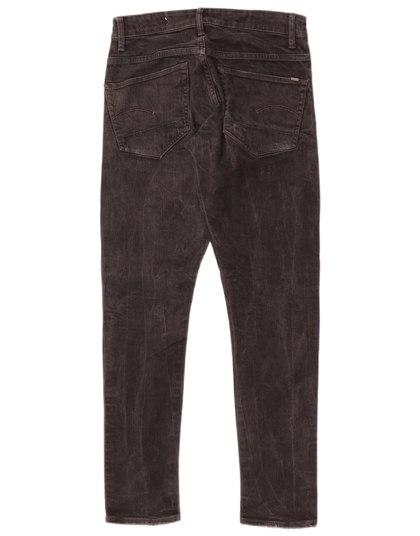 G-Star Mens 3301 Distressed Super Slim Jeans W28 L29 Black - Image 2