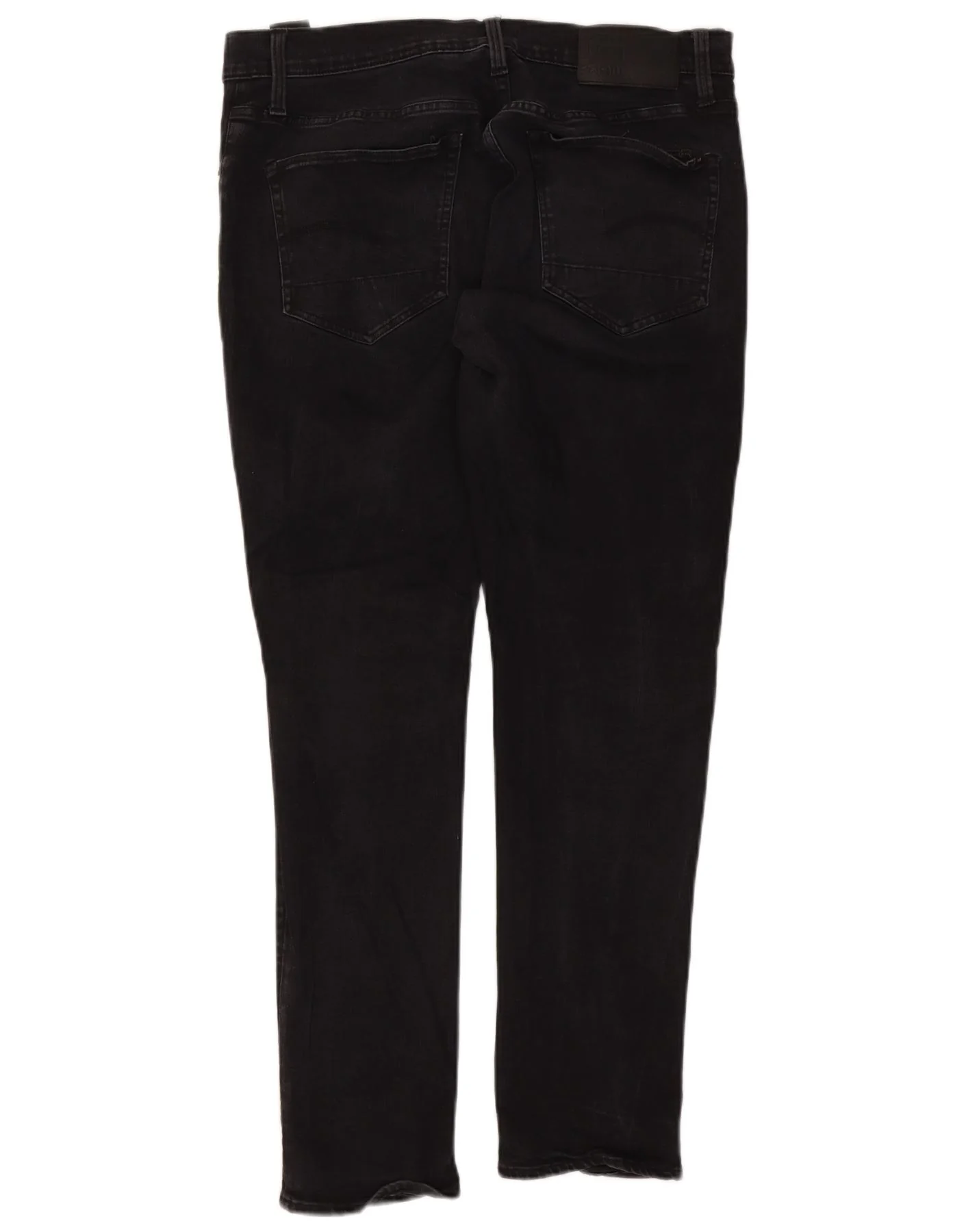 G-Star Mens 3301 Slim Jeans W36 L32 Black Cotton - Image 2