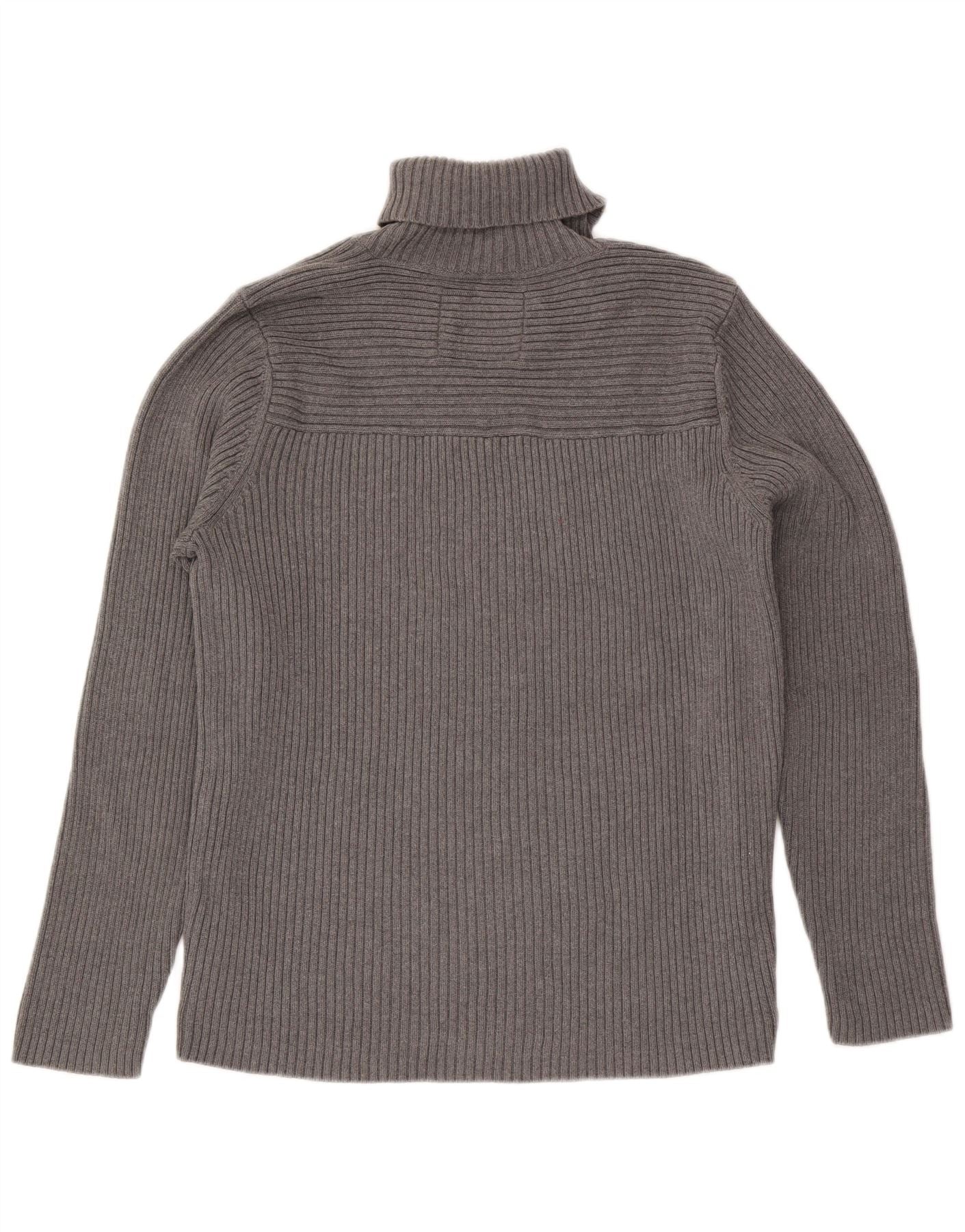 G-Star Mens Graphic Roll Neck Jumper Sweater XL Grey Cotton - Image 2