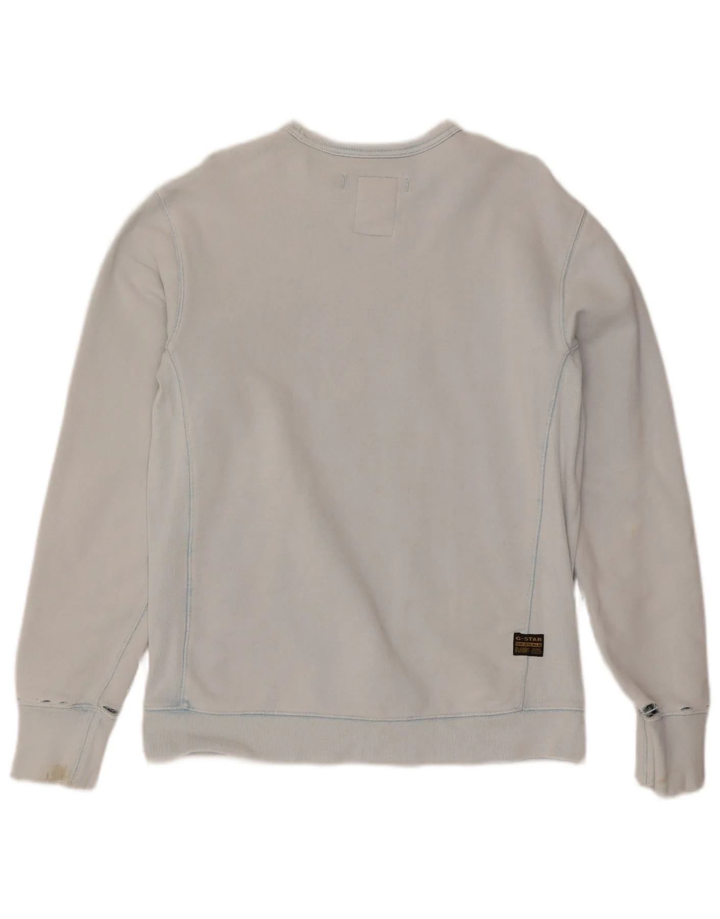 G-Star Mens Graphic Sweatshirt Jumper Large Blue Cotton - Image 2