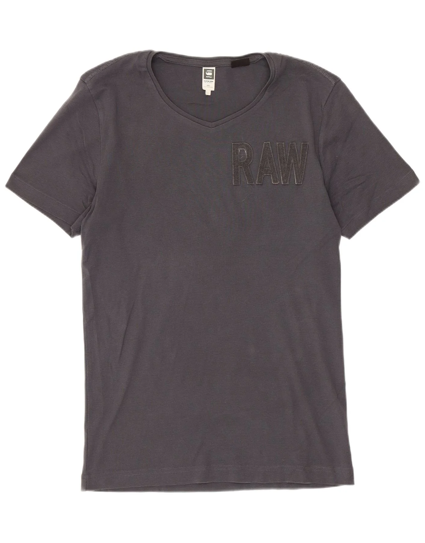 G-Star Mens Graphic T-Shirt Top Large Grey Cotton