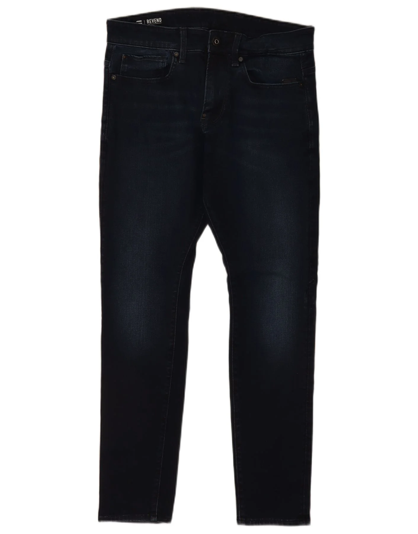G-Star Mens Revend Skinny Jeans W32 L30 Navy Blue Cotton
