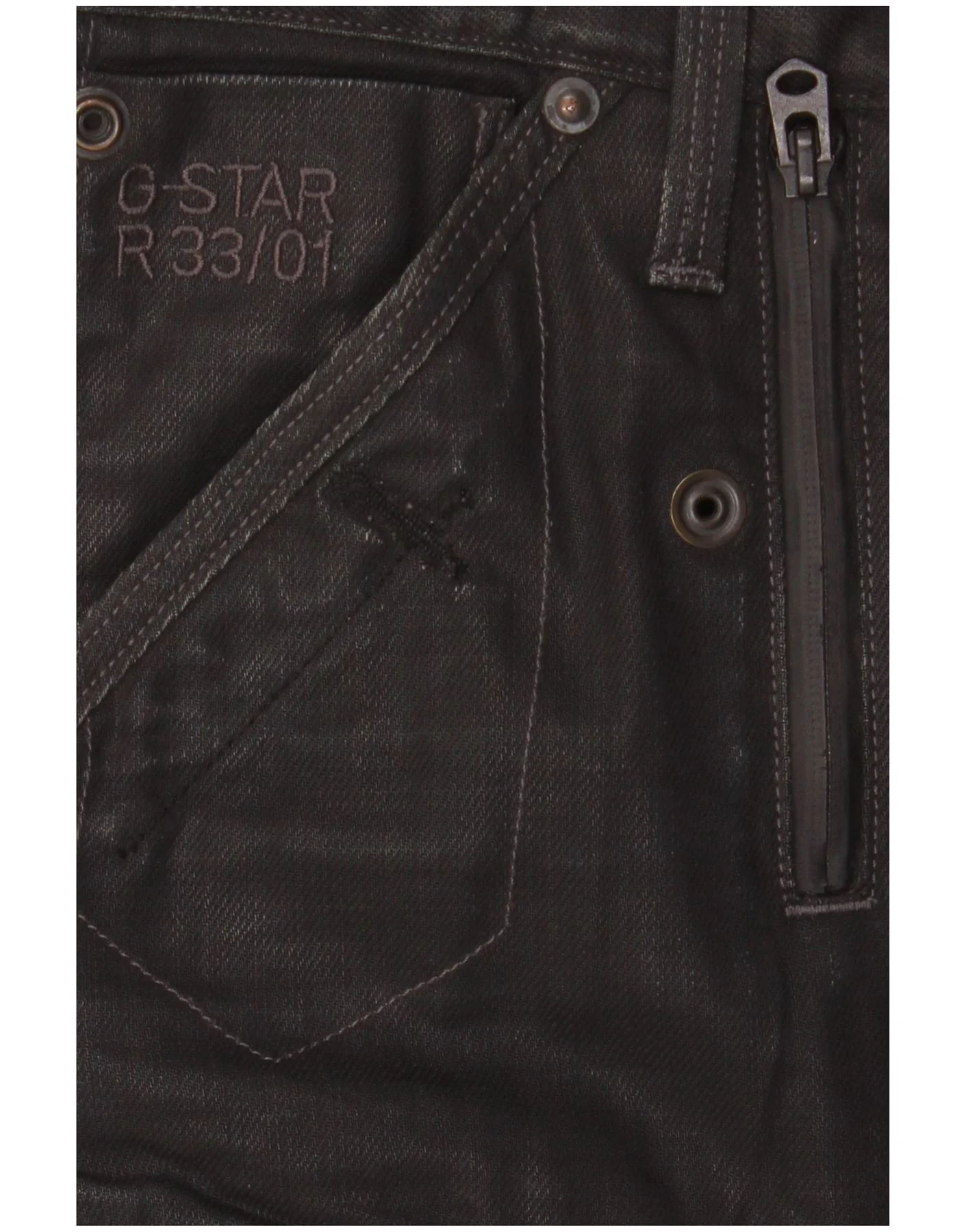 G-Star Mens Slim Cargo Trousers W33 L32 Black Cotton - Image 3