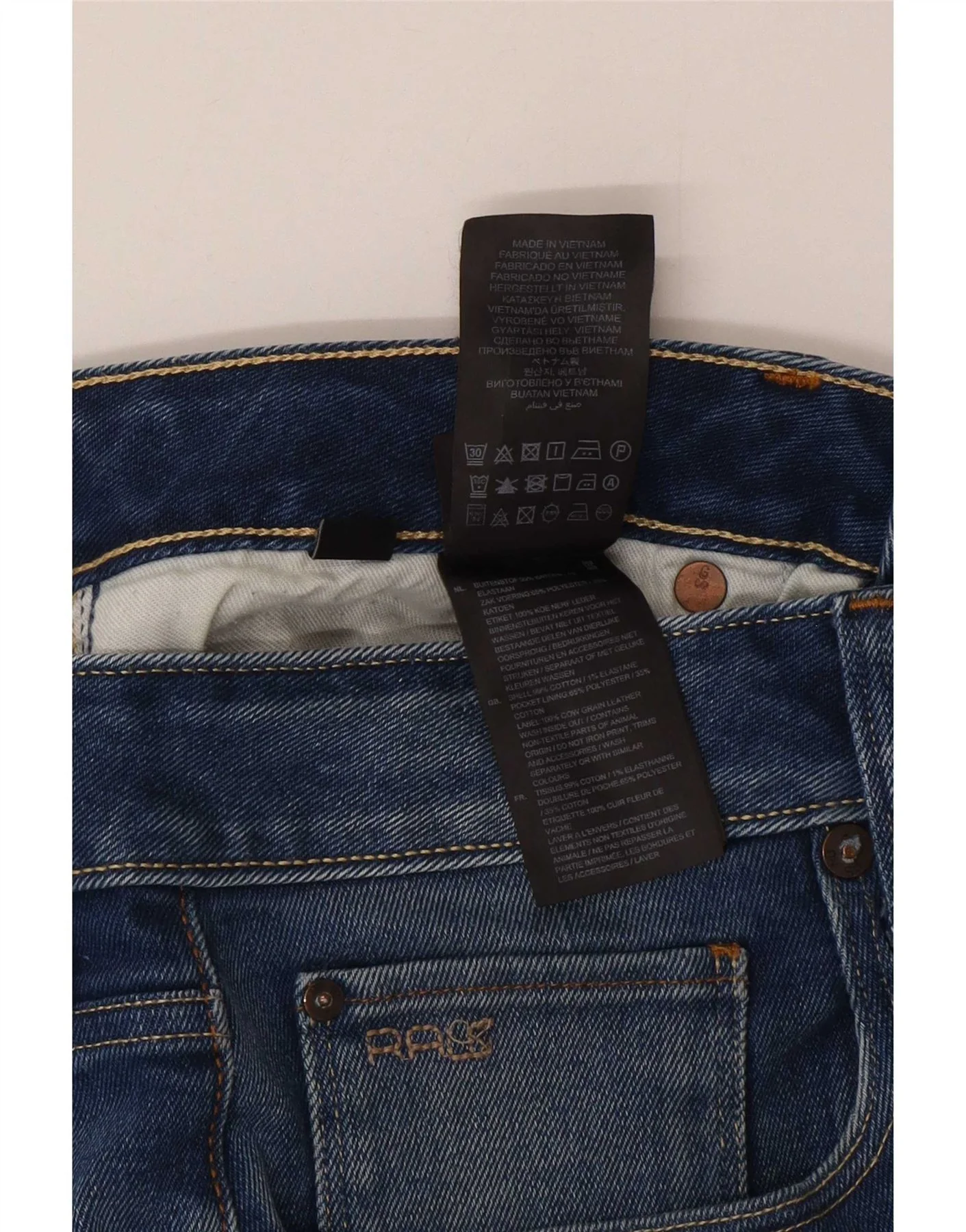 G-Star Mens Slim Jeans W34 L32 Blue Cotton - Image 3