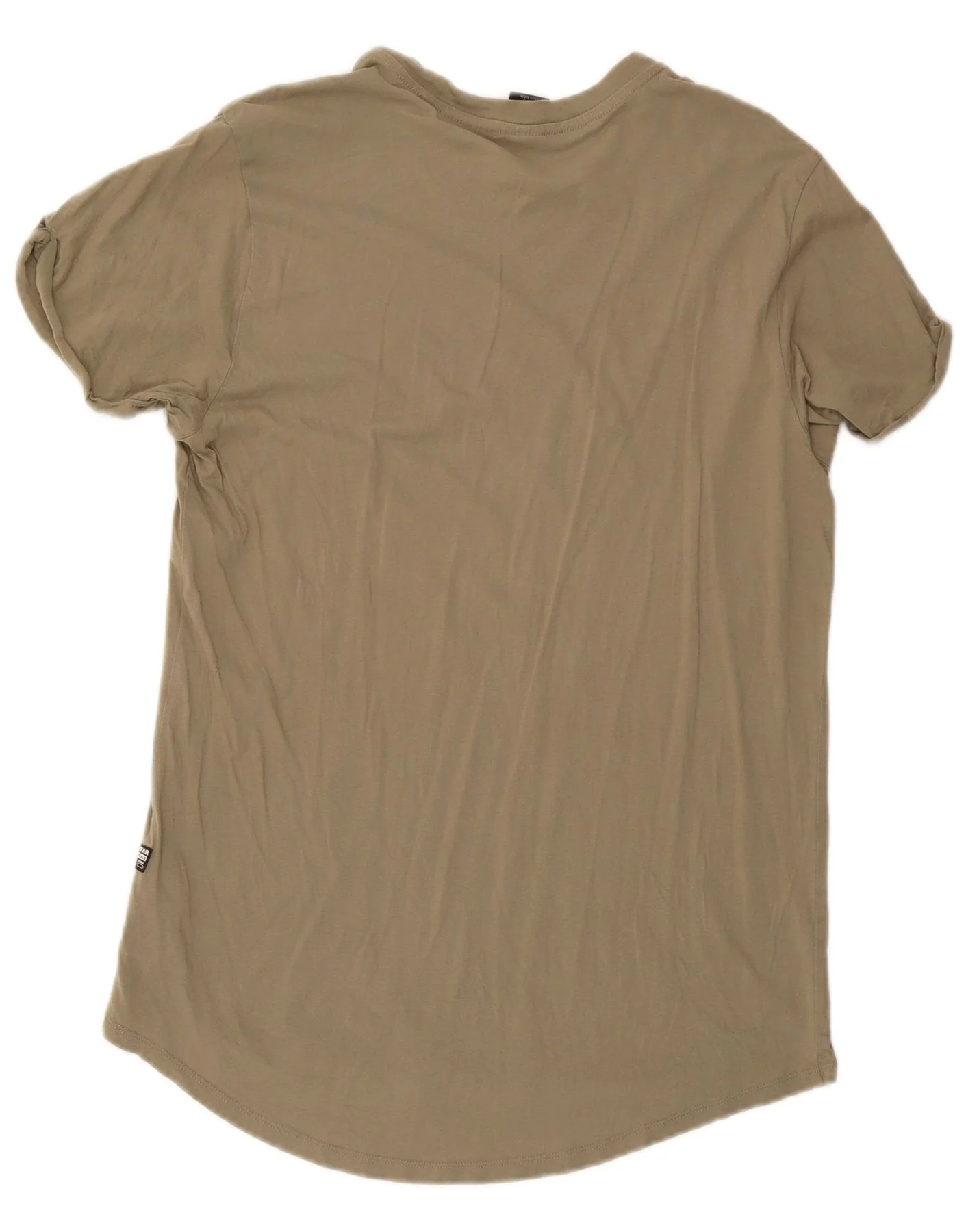 G-Star Mens T-Shirt Top Medium Khaki Cotton - Image 2