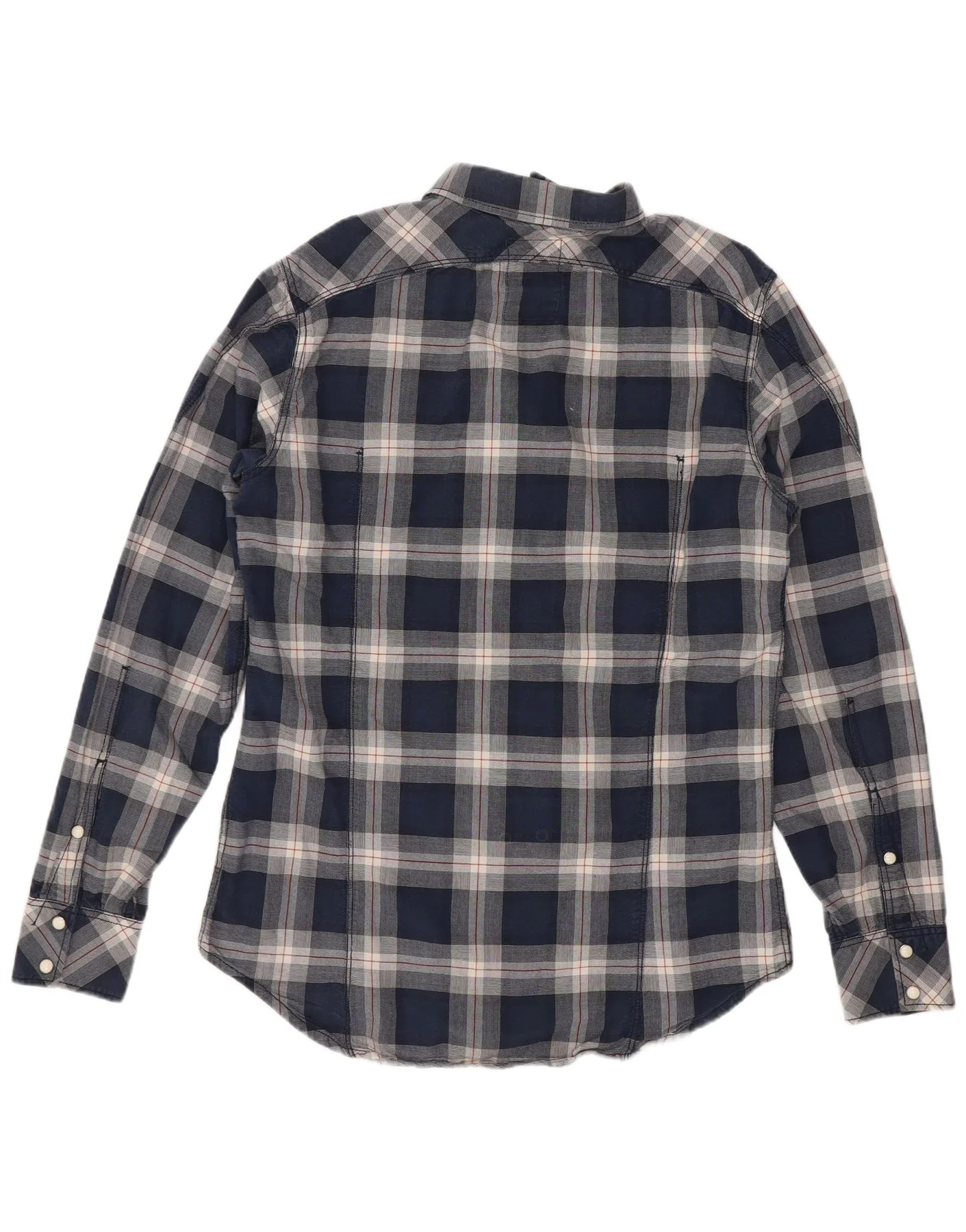 G-Star Mens Western Shirt Medium Blue Check Cotton - Image 2