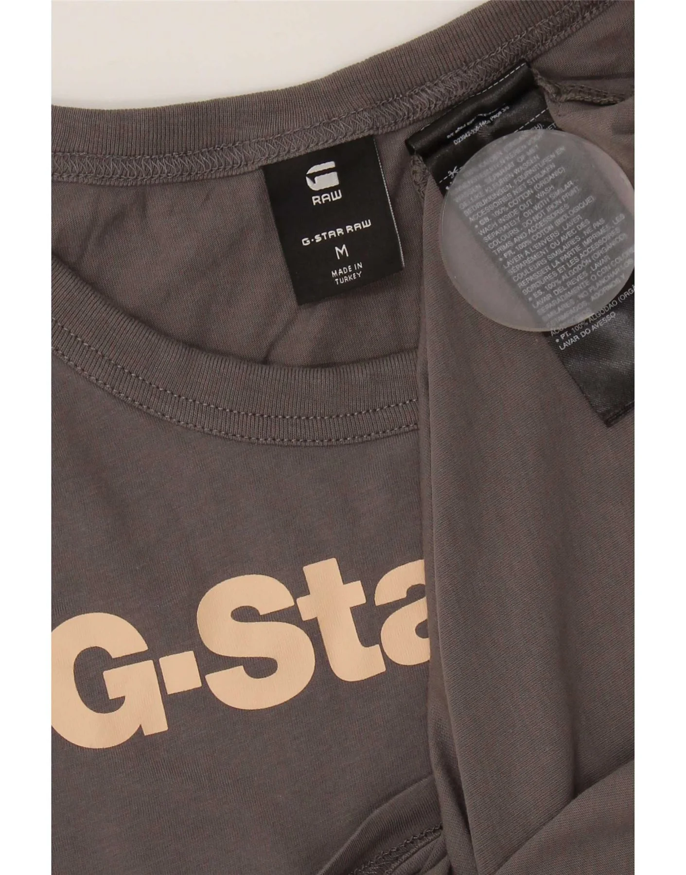 G-Star Womens Graphic T-Shirt Top UK 12 Medium Grey Cotton - Image 3