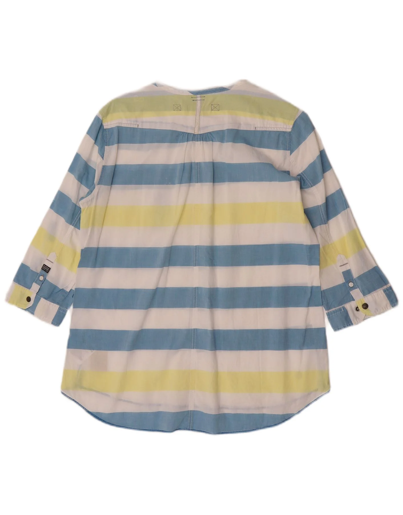 G-Star Womens See Through Shirt UK 14 Medium Multicoloured Striped - Image 2