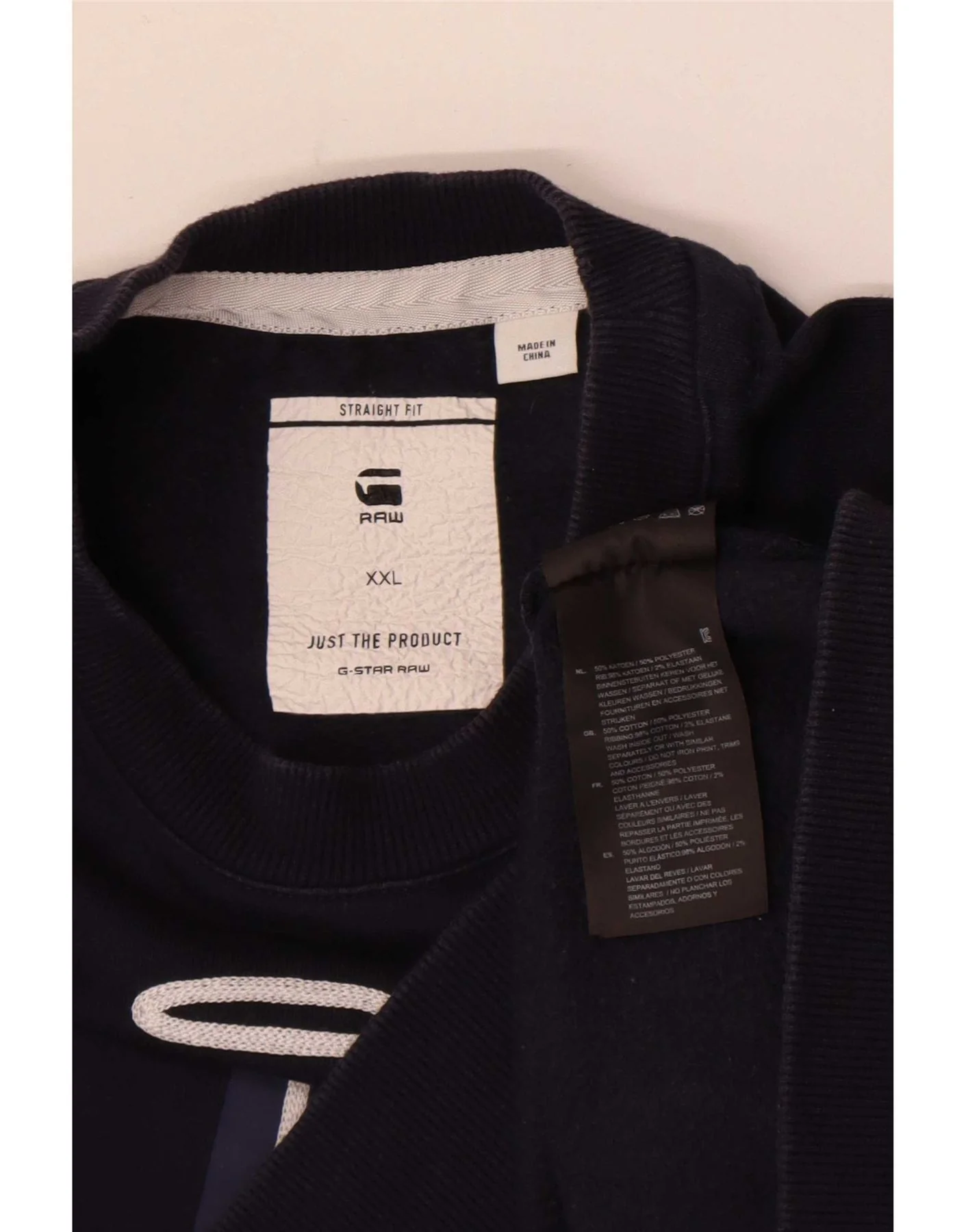G-Star Womens Straight Fit Graphic Sweatshirt Jumper UK 20 2XL Navy Blue - Image 3