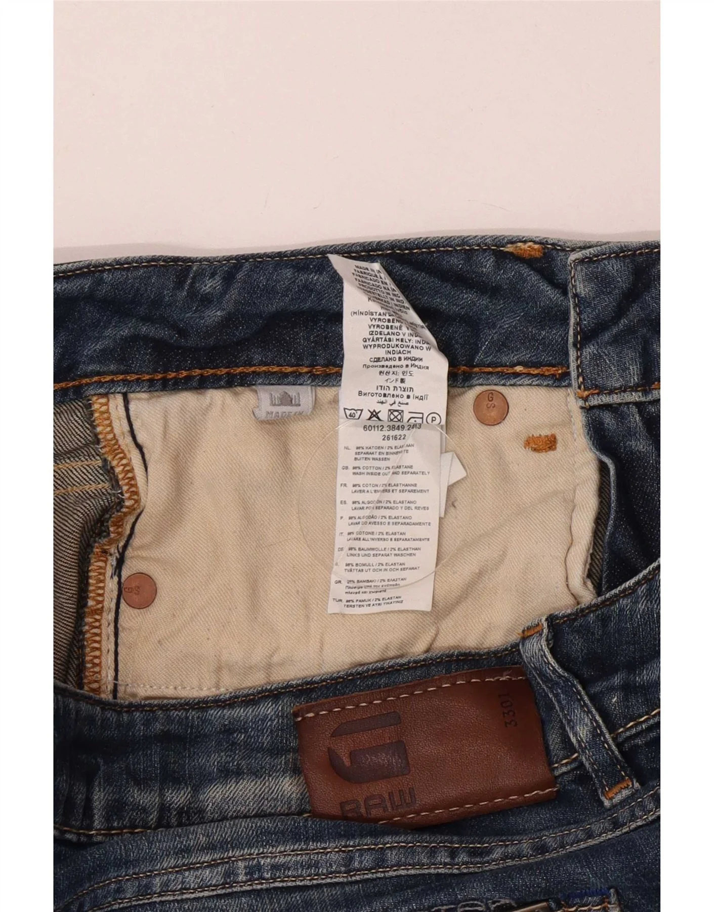 G-Star Womens Straight Jeans W30 L30 Blue Cotton - Image 3