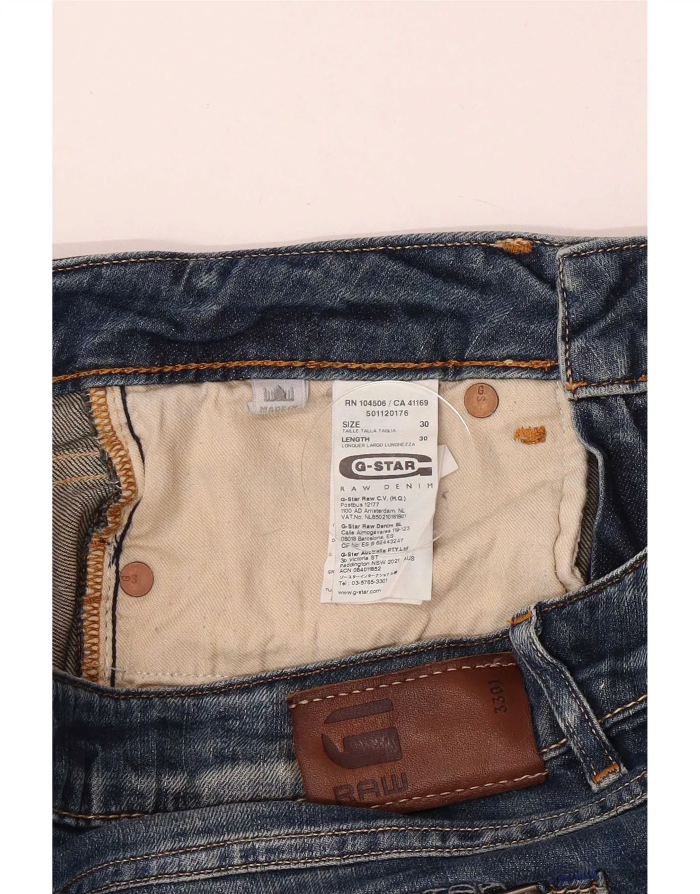 G-Star Womens Straight Jeans W30 L30 Blue Cotton - Image 4