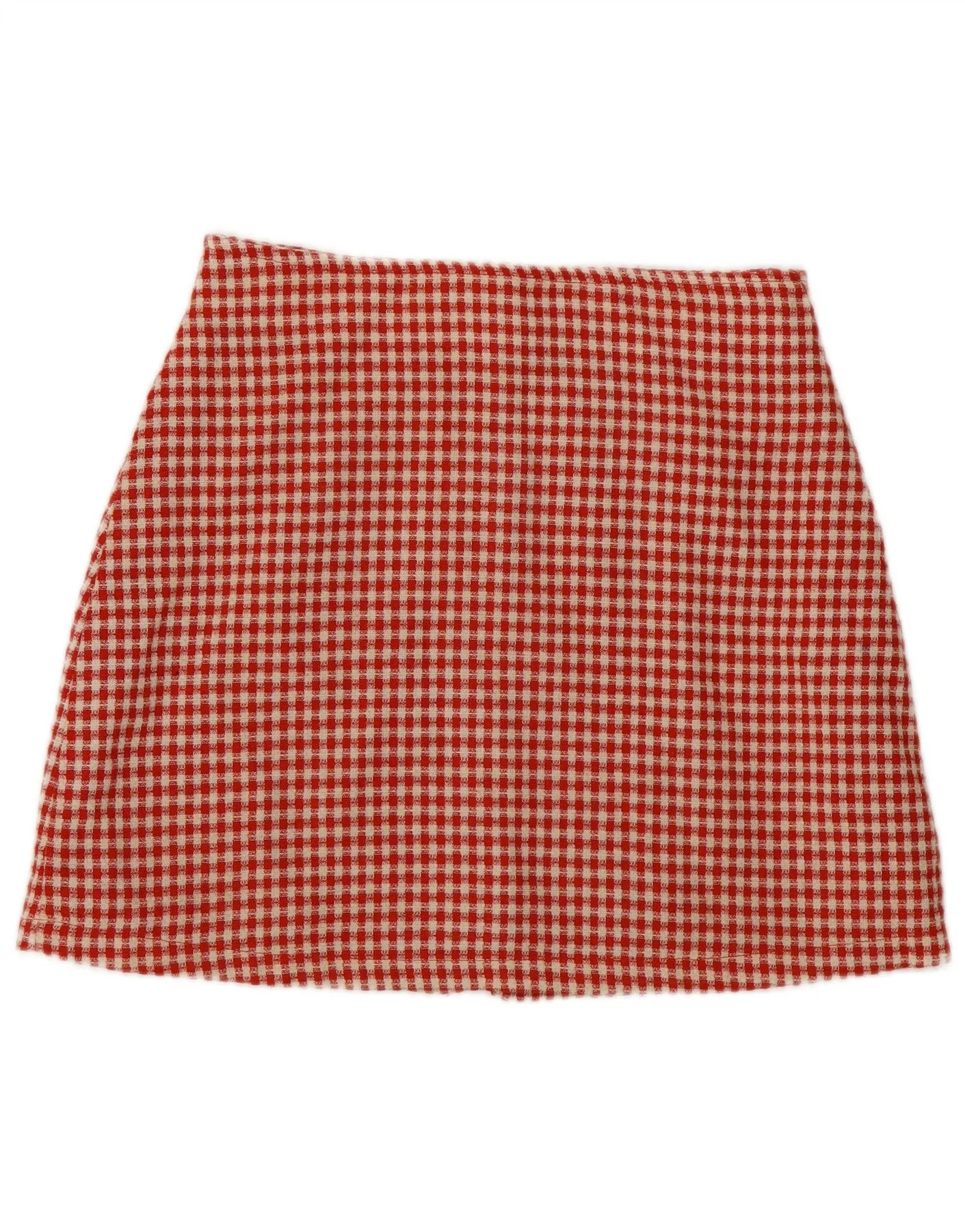 Galleria Womens Mini Skirt IT 46 Large W28 Red Gingham Polyester - Image 2