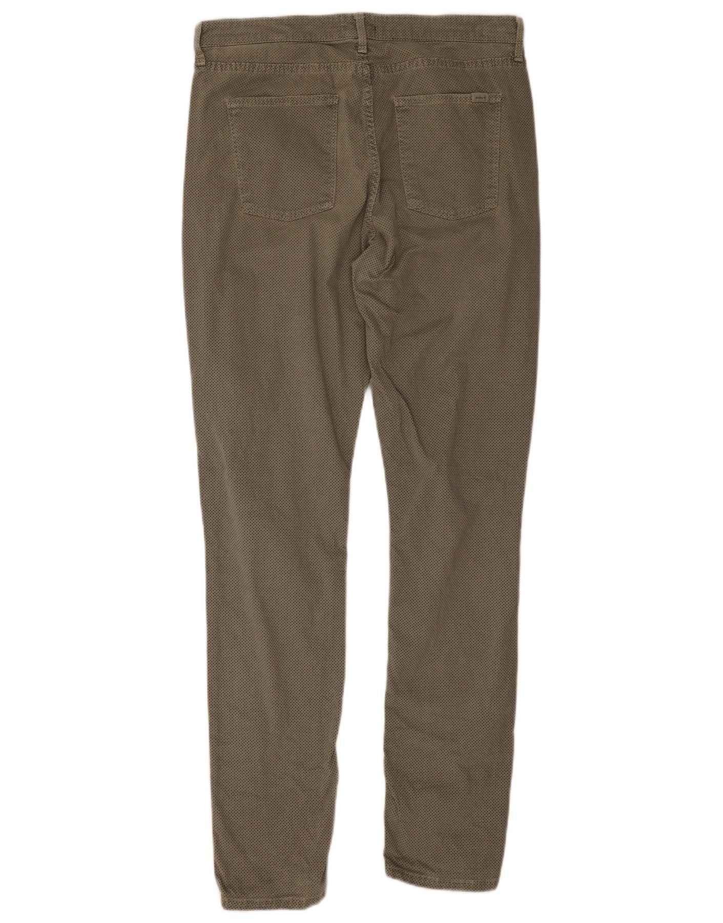 Gant Mens Kate Slim Fit Skinny Casual Trousers W31 L32 Khaki Geometric - Image 2