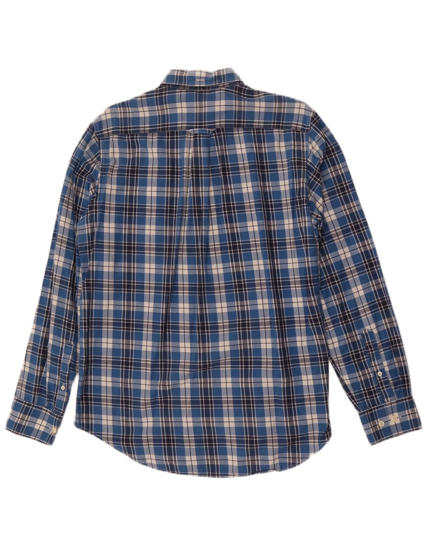 Gant Mens Regular Fit Shirt Medium Blue Check Cotton - Image 2