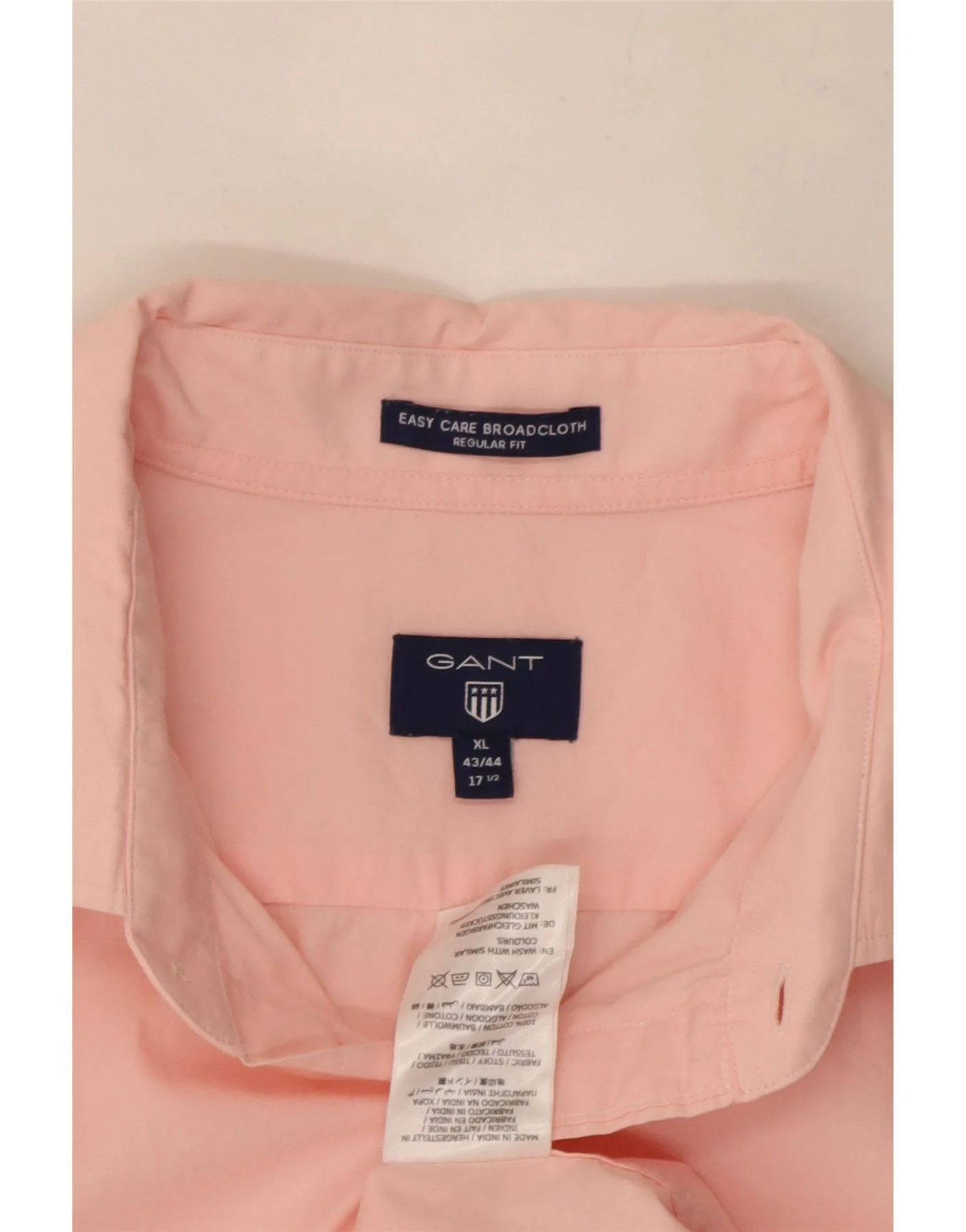 Gant Mens Regular Fit Shirt Size 43/44 17 1/2 XL Pink Cotton - Image 3