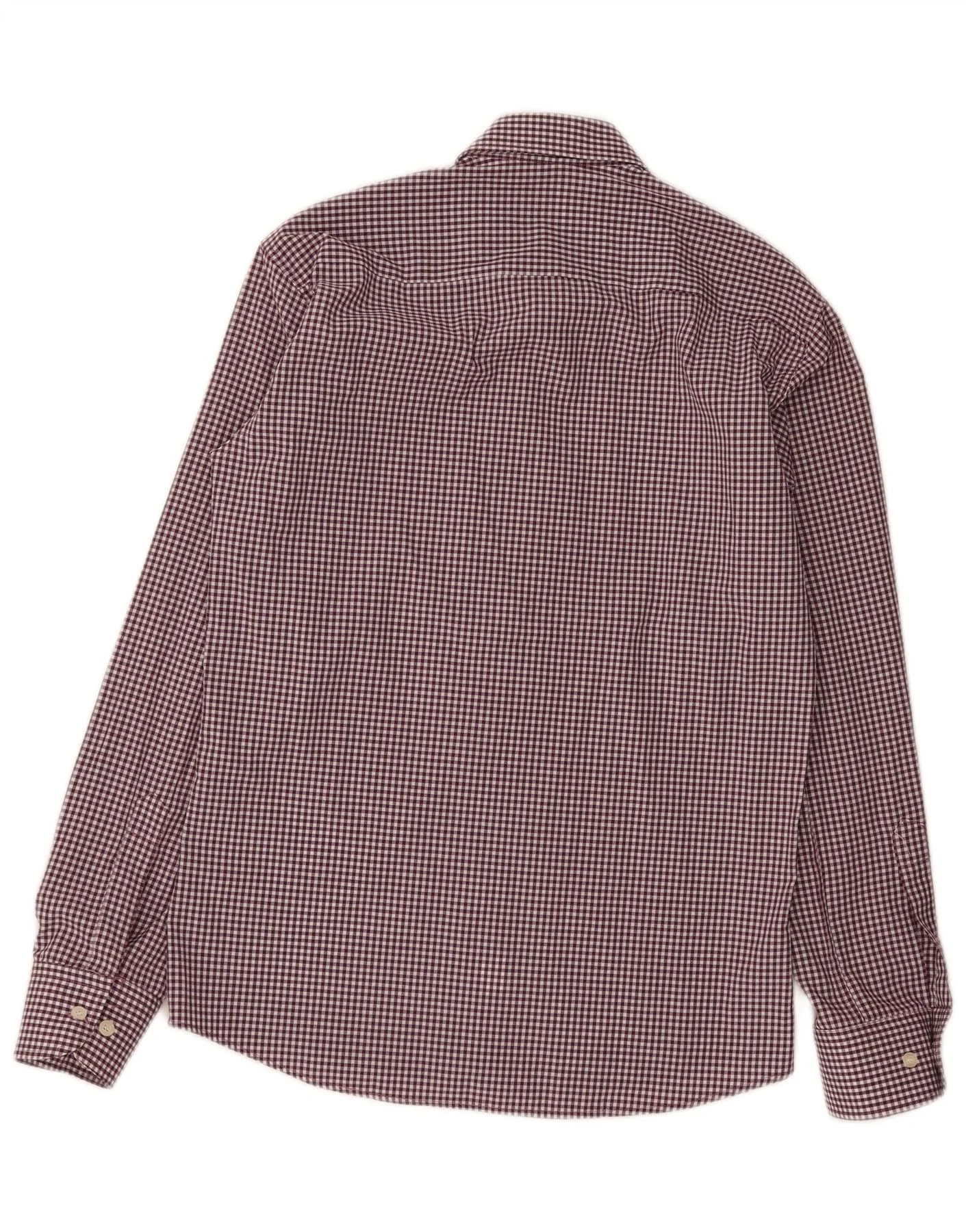 Gant Mens Shirt Large Burgundy Gingham - Image 2