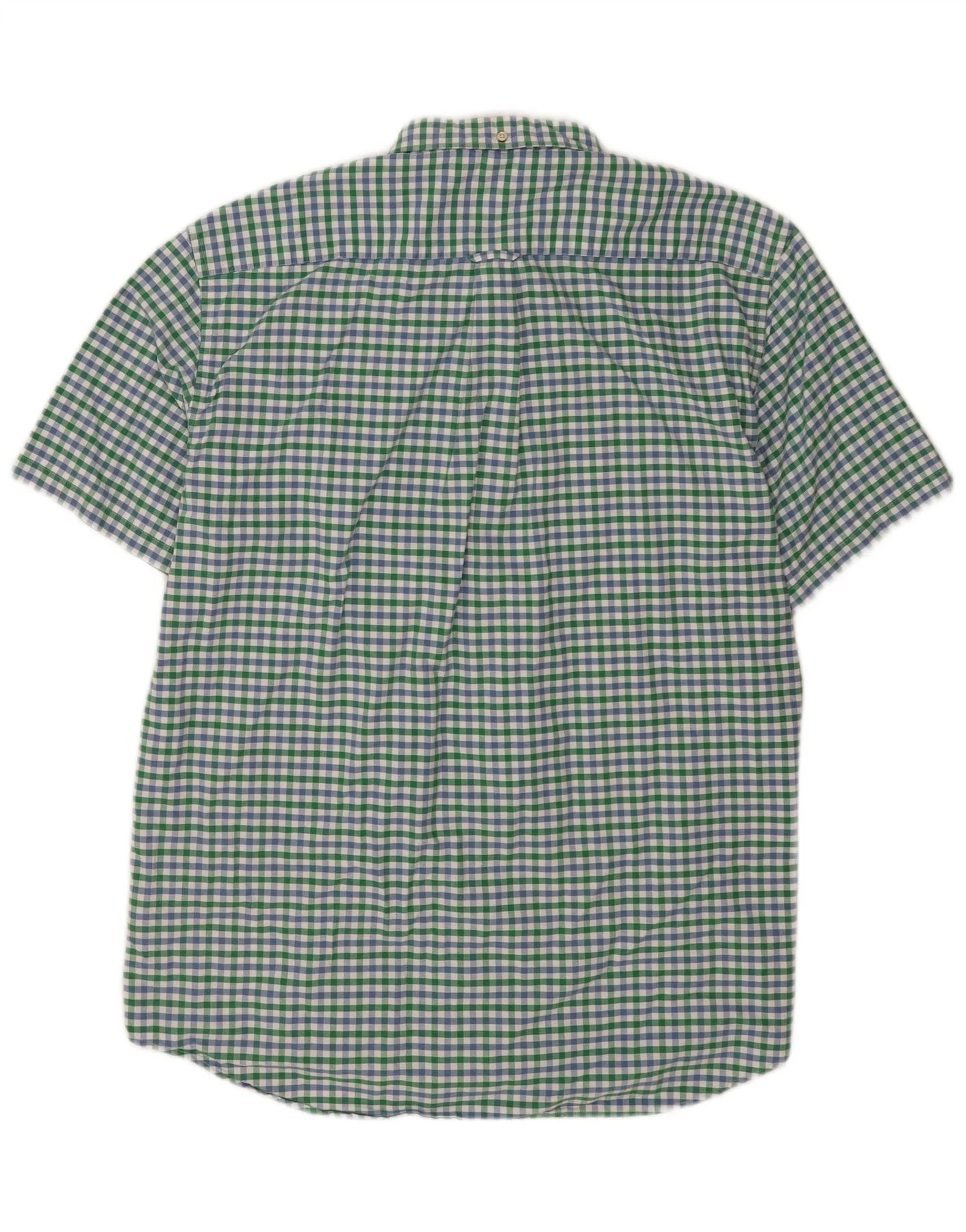 Gant Mens Short Sleeve Regular Fit Shirt Size 18 45/46 2XL Green Gingham - Image 2