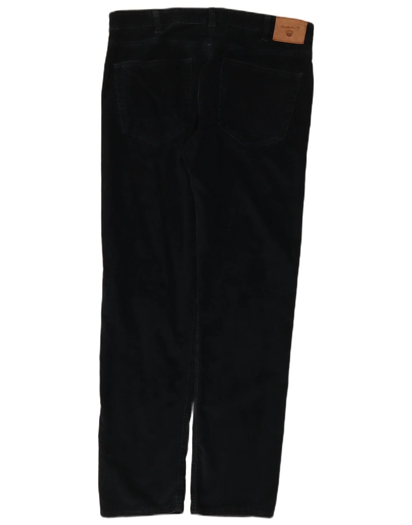 Gant Mens Straight Corduroy Trousers W34 L32 Navy Blue Cotton - Image 2