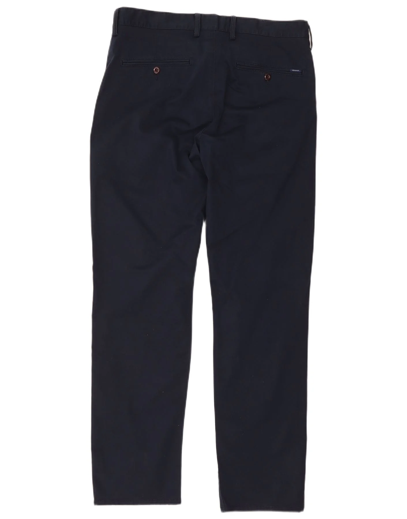 Gant Mens Straight Regular Chino Trousers W36 L31 Navy Blue - Image 2