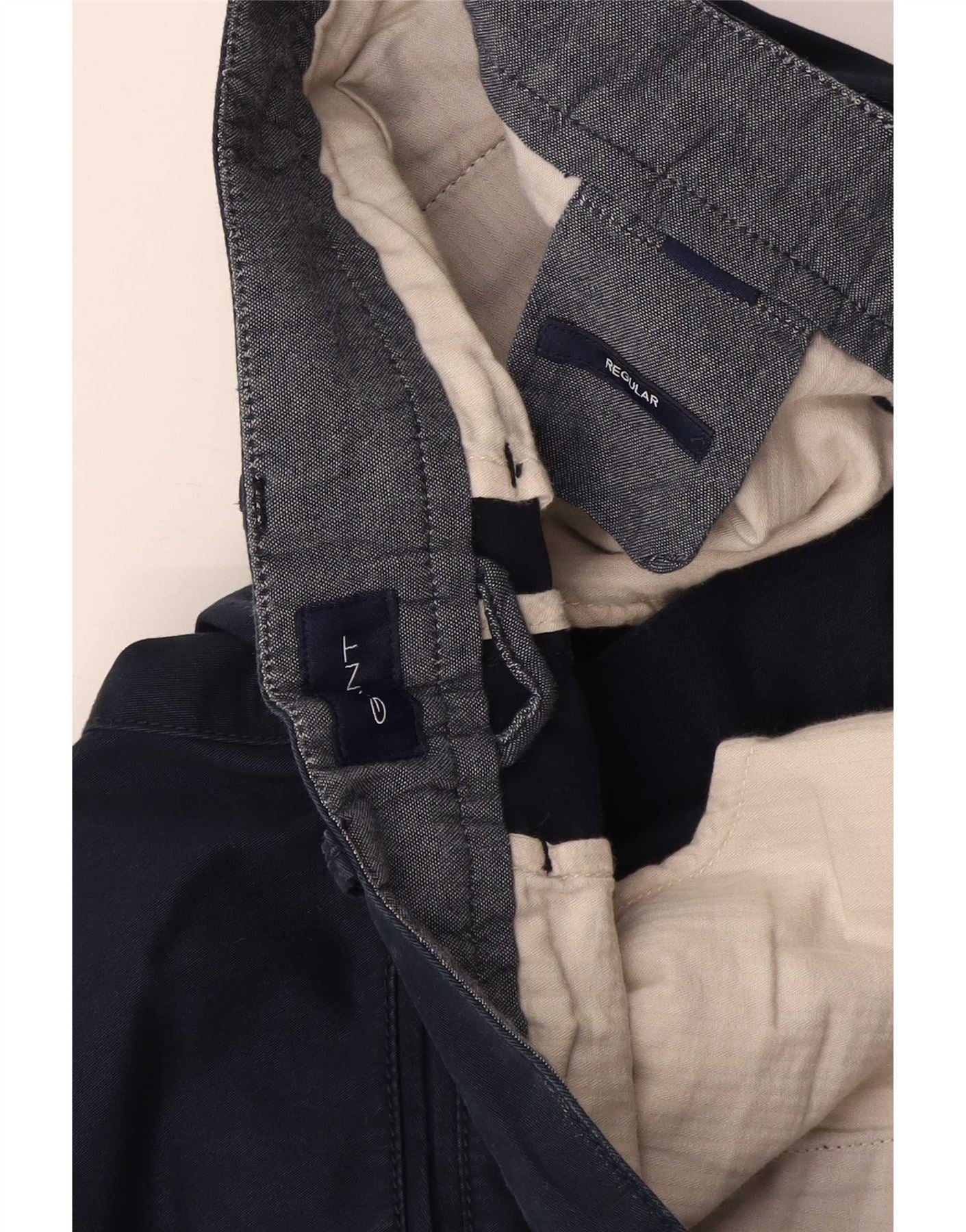 Gant Mens Straight Regular Chino Trousers W36 L31 Navy Blue - Image 3