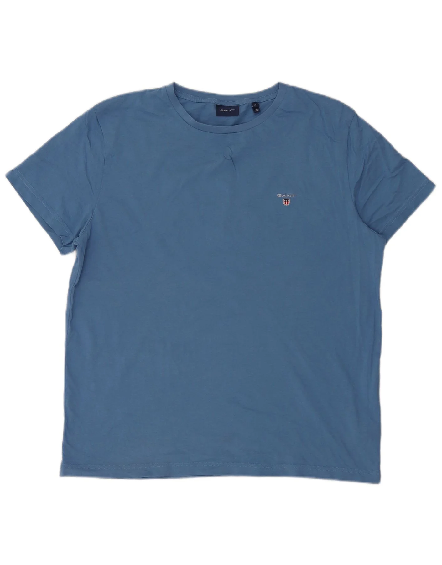 Gant Mens T-Shirt Top XL Blue Cotton