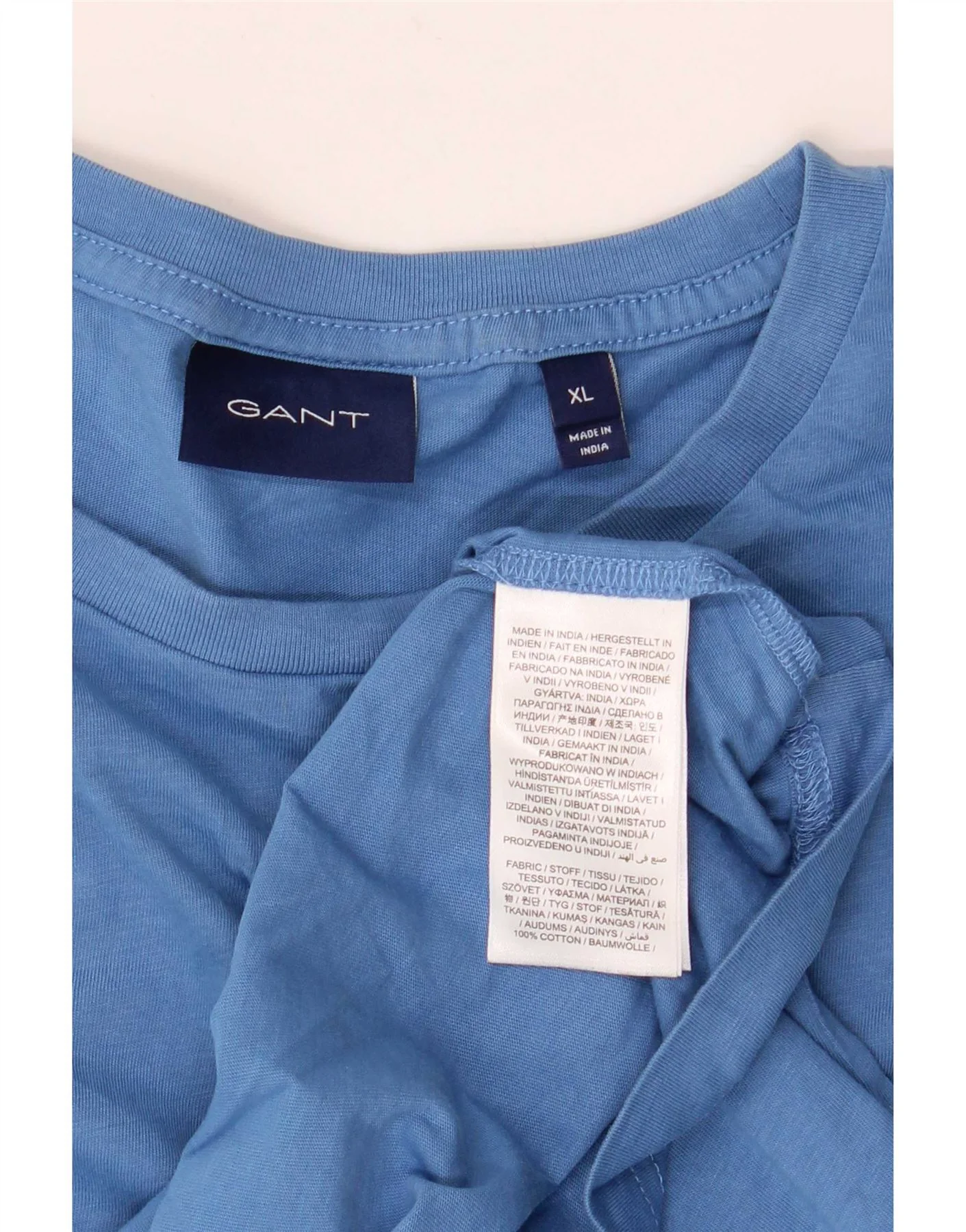 Gant Mens T-Shirt Top XL Blue Cotton - Image 4