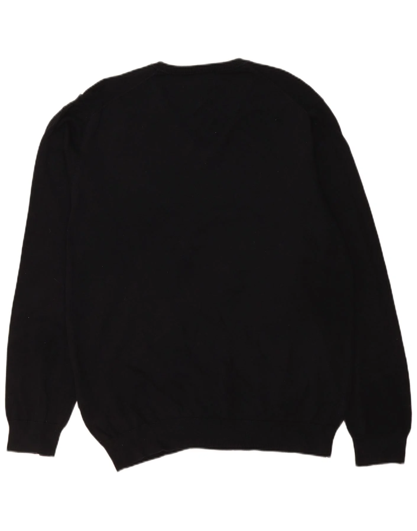 Gant Mens V-Neck Jumper Sweater 2XL Black Cotton - Image 2