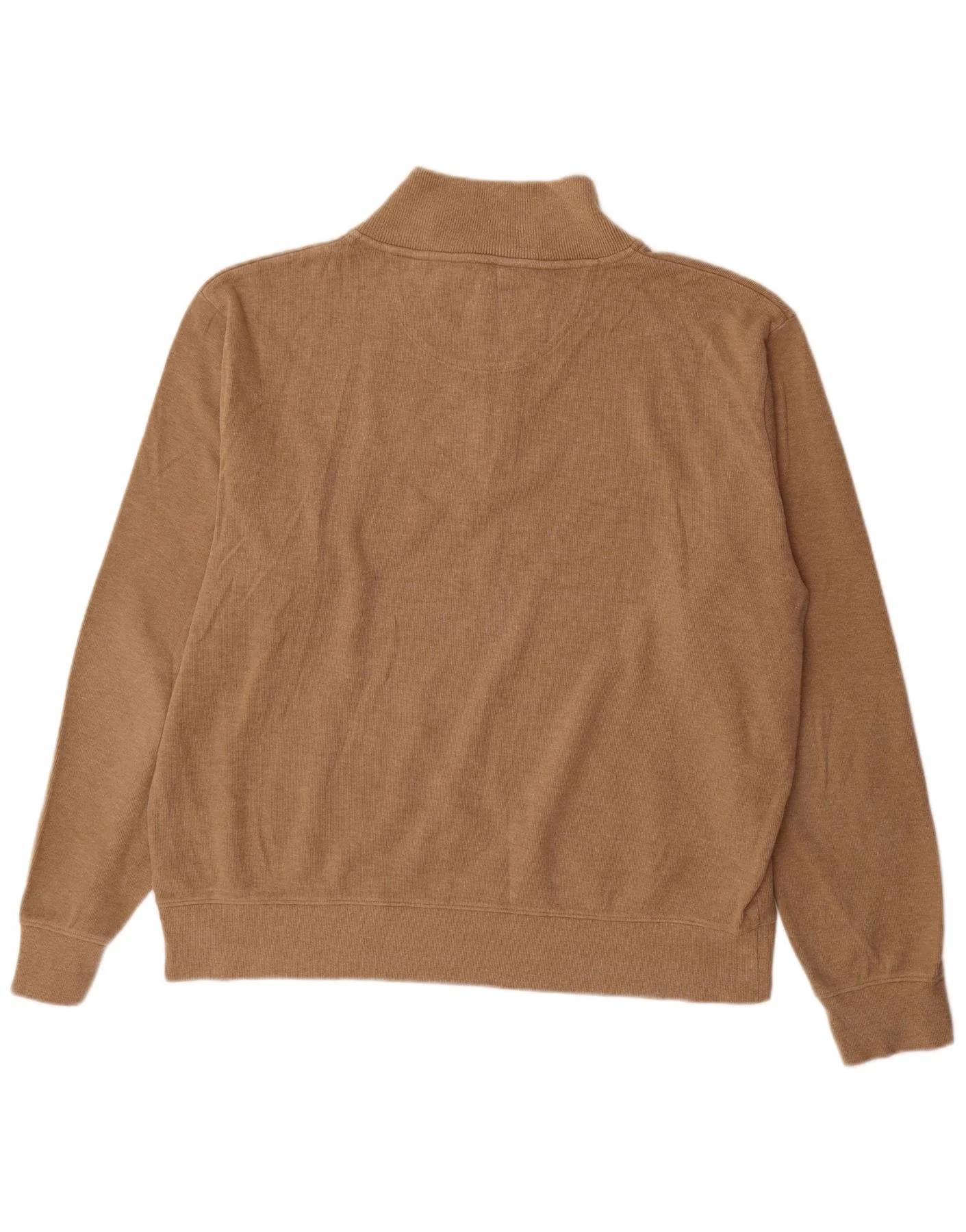 Gant Mens Zip Neck Jumper Sweater 3XL Brown Cotton - Image 2