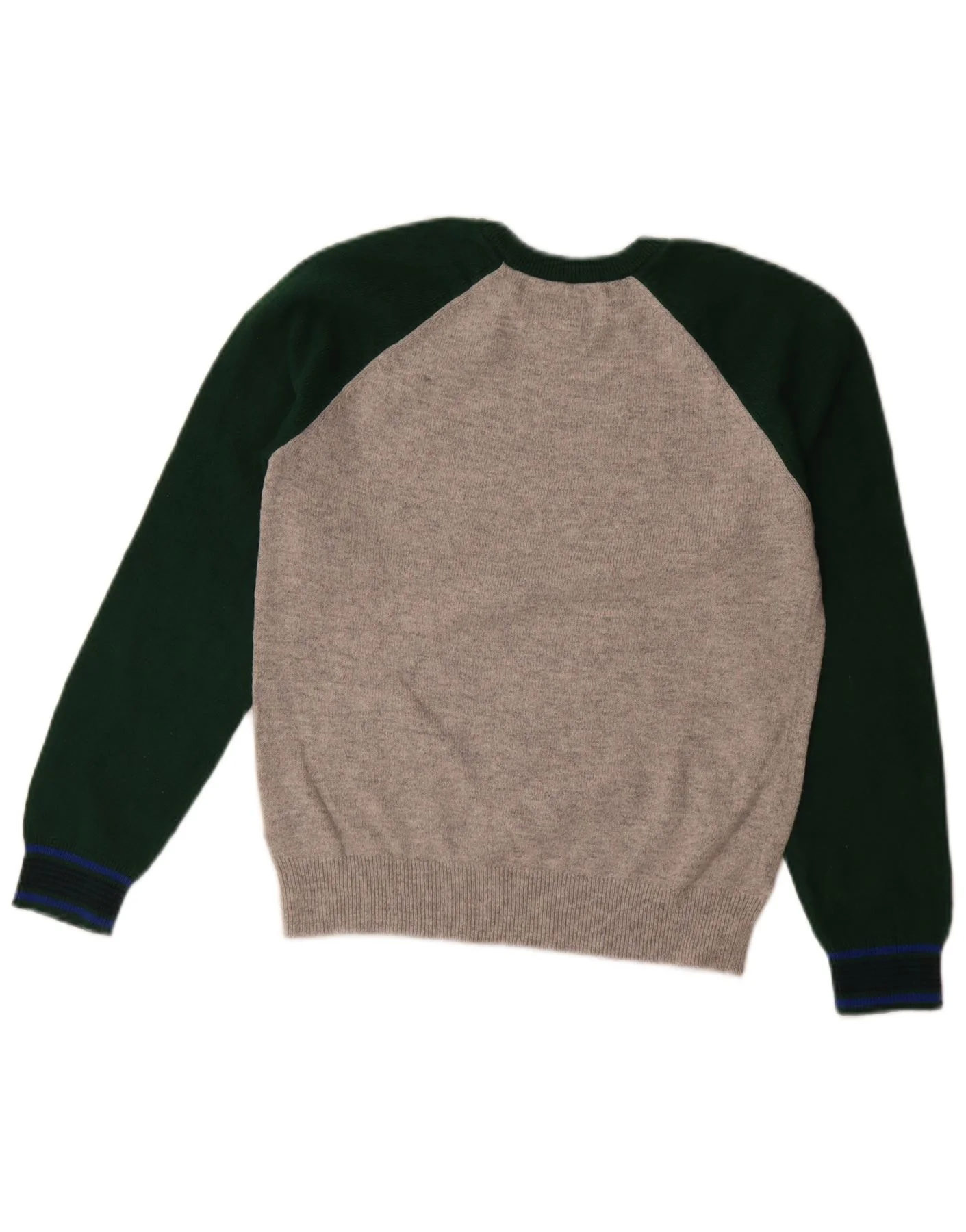 Gap Boys Crew Neck Jumper Sweater 11-12 Years XL Grey Colourblock Cotton - Image 2