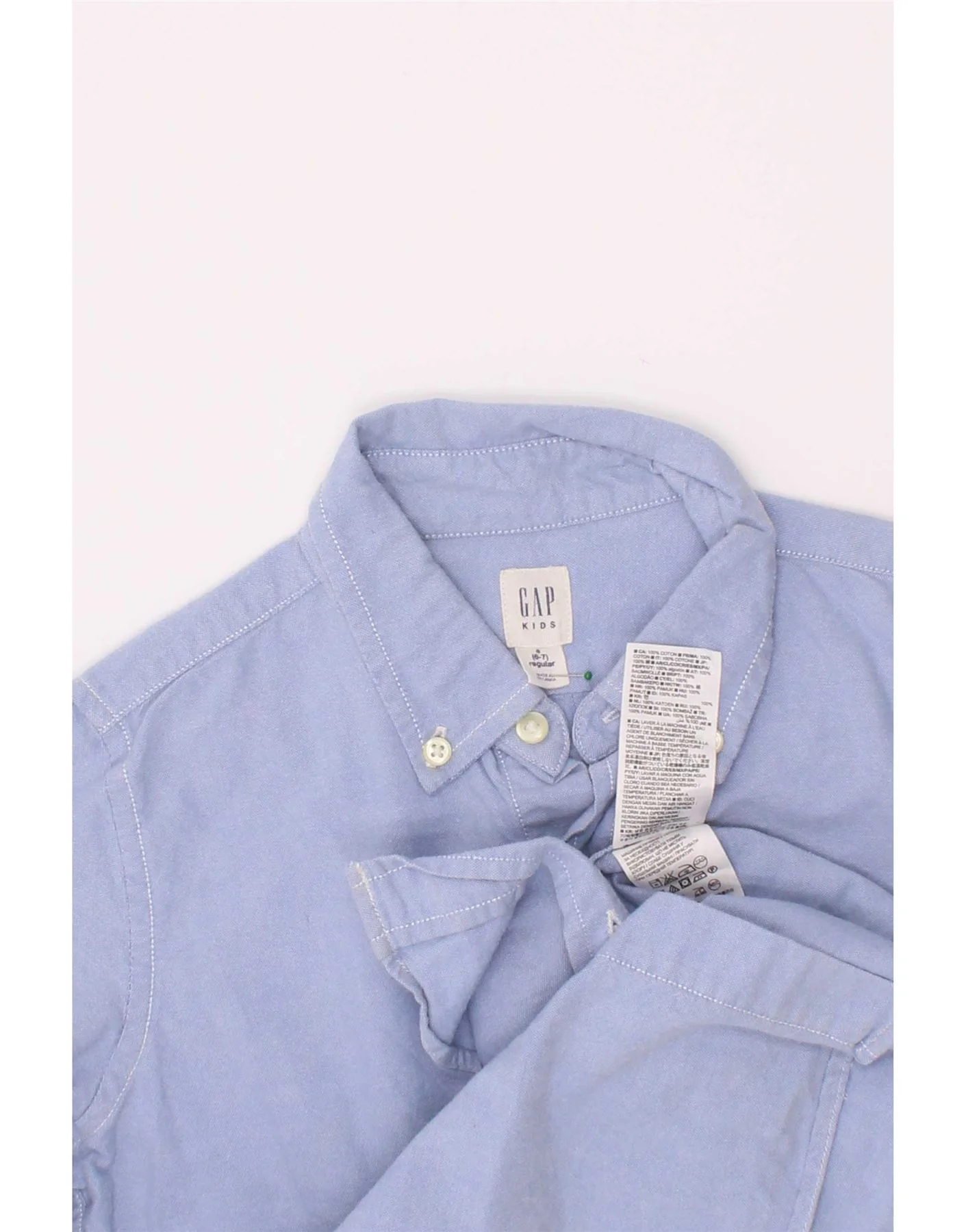 Gap Boys Shirt 6-7 Years Small Blue Cotton - Image 5