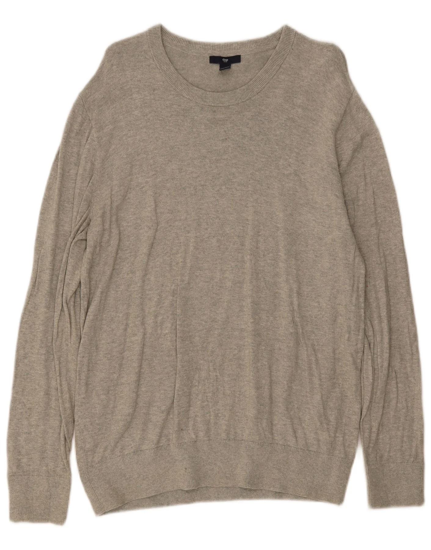 Gap Mens Boat Neck Jumper Sweater Medium Grey Flecked Cotton